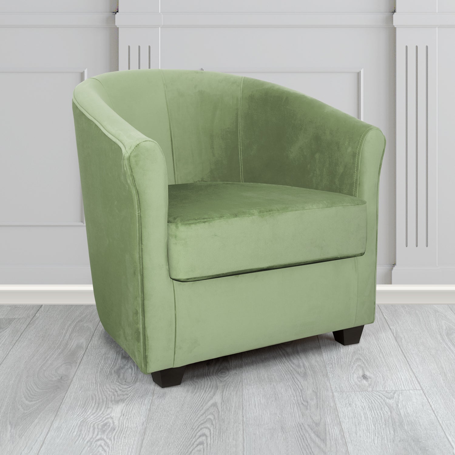 Cannes Tub Chair in Panaz Fabrics Allure Crib 5 Velvet Fabric