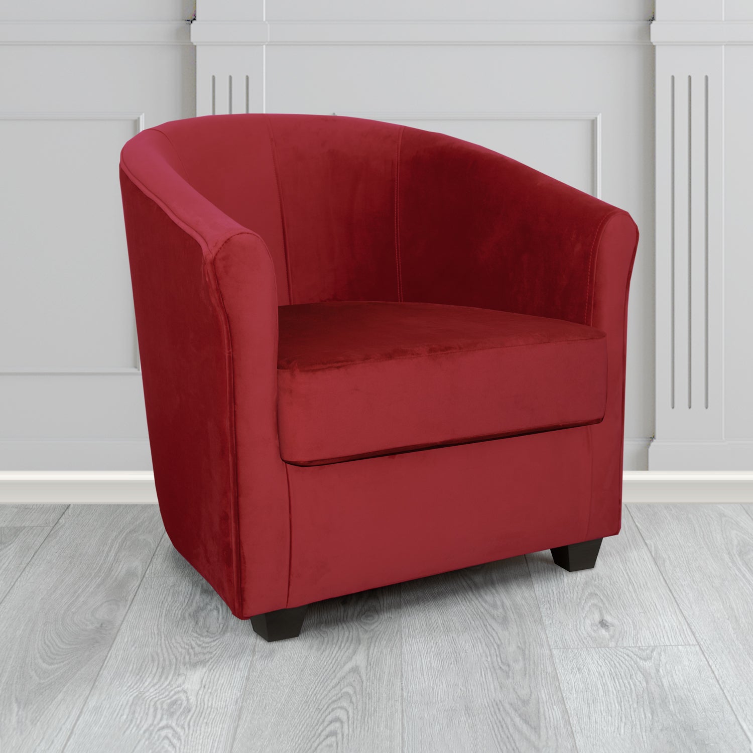 Cannes Tub Chair in Panaz Fabrics Allure Crib 5 Velvet Fabric