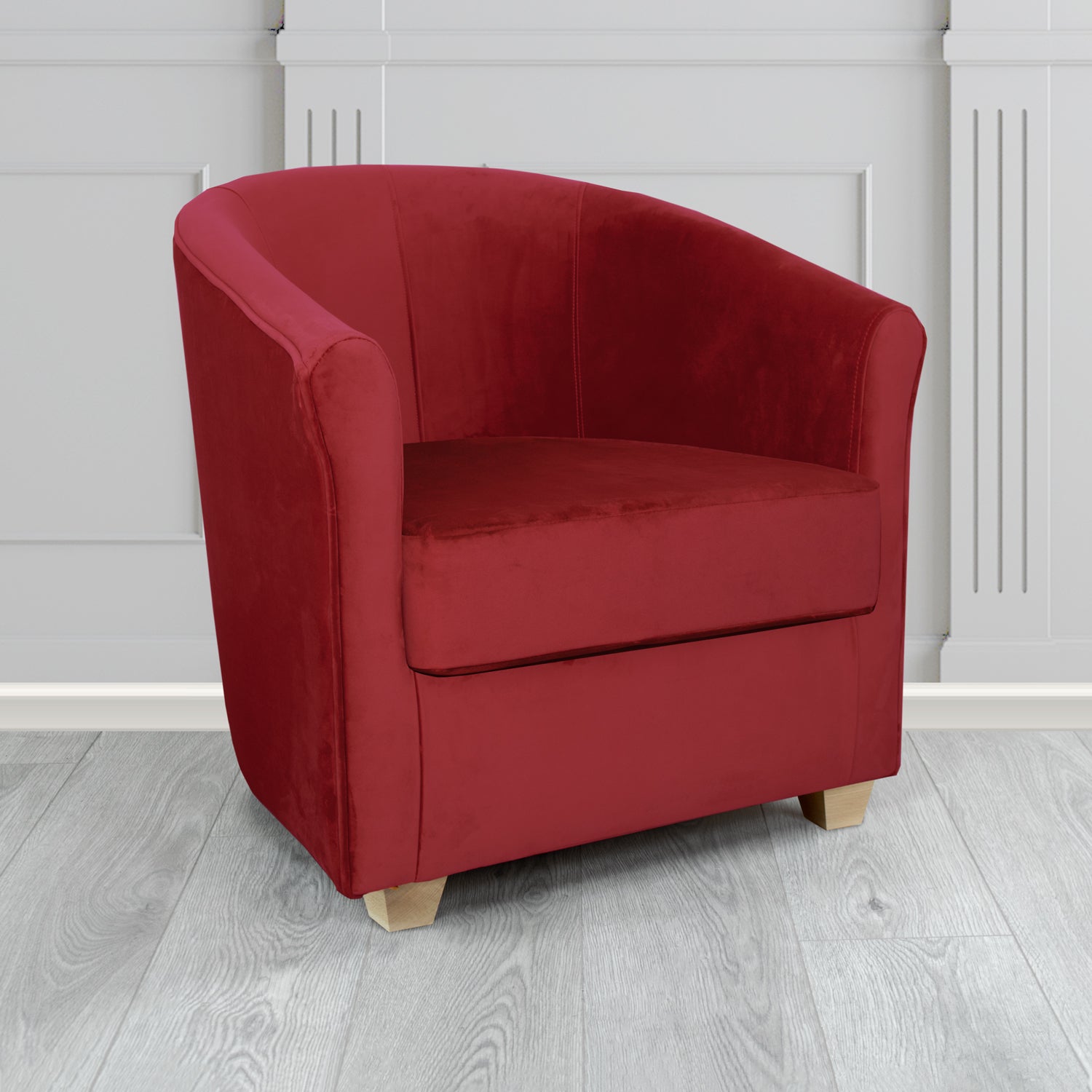 Cannes Tub Chair in Panaz Fabrics Allure Crib 5 Velvet Fabric