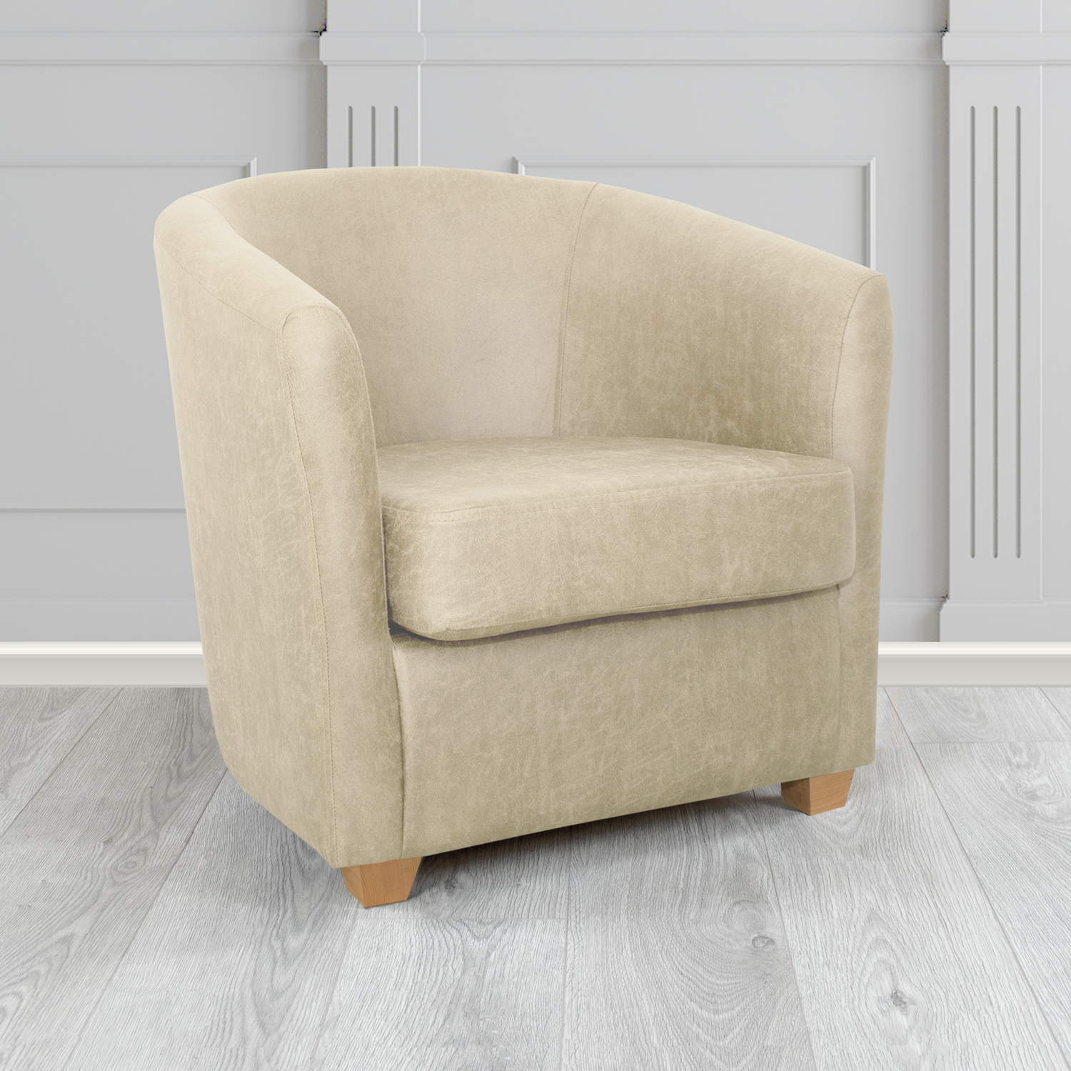 Cream leather tub discount chair