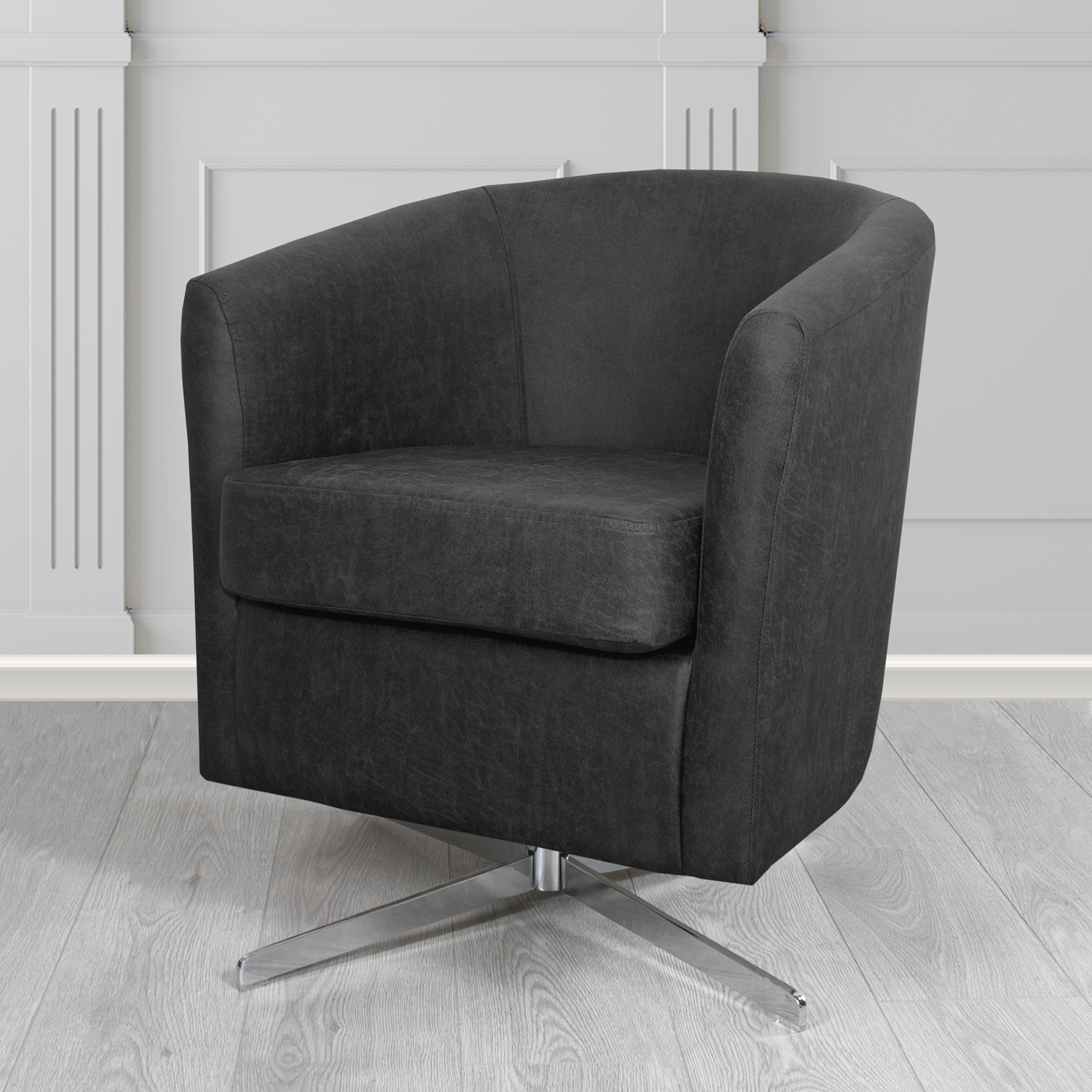 Cannes Swivel Tub Chair in Tubz Nevada Faux Leather