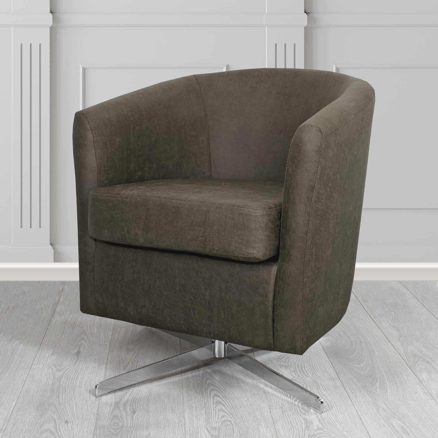 Cannes Swivel Tub Chair in Tubz Nevada Faux Leather