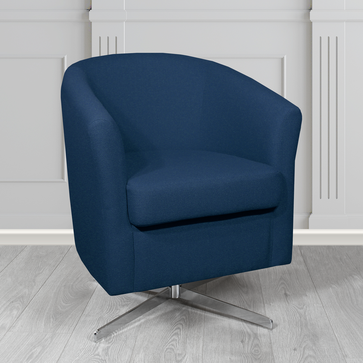 Cannes Swivel Tub Chair in Mainline Plus Crib 5 Fabric