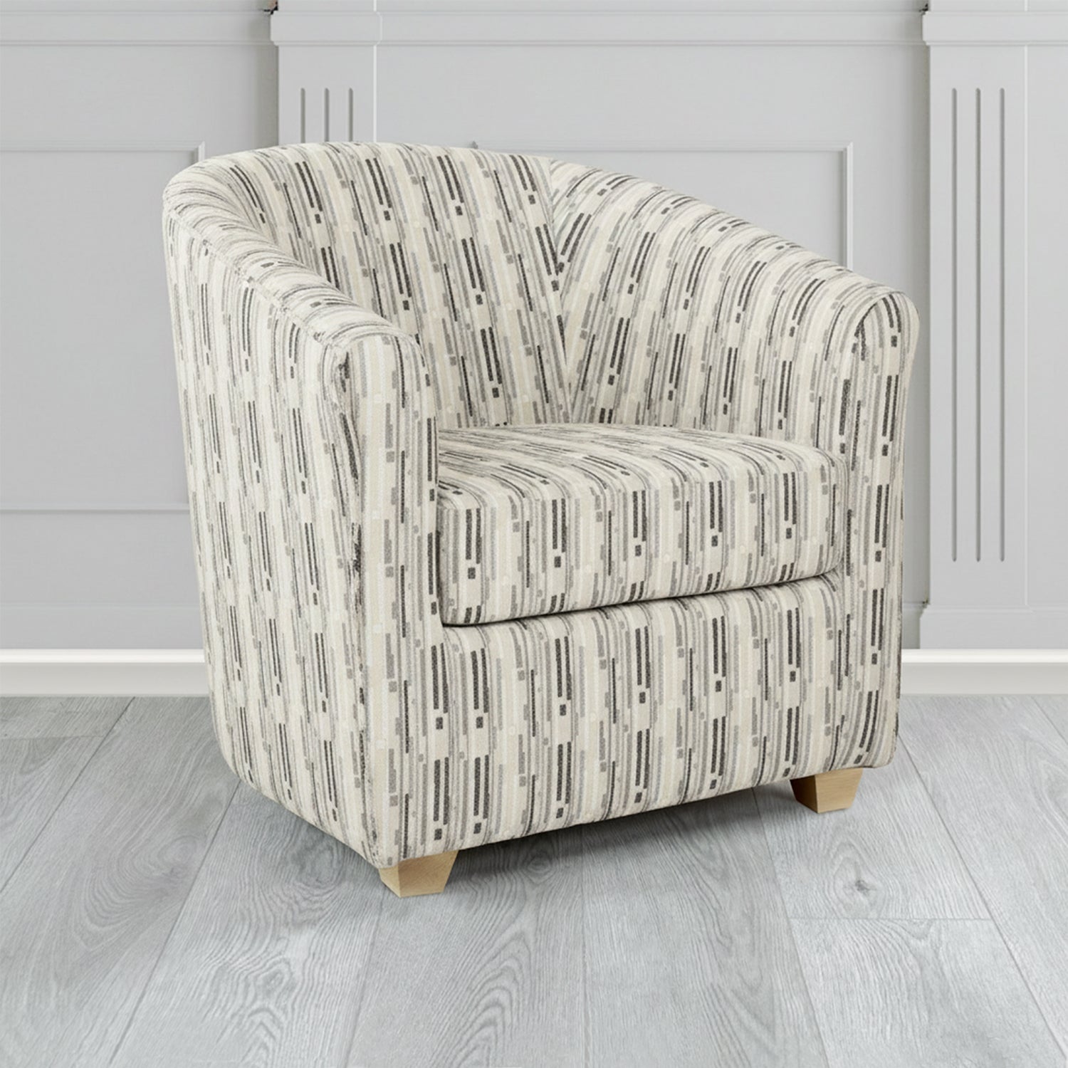 Cannes Tub Chair in Fryett's Santos Stripe Fabric