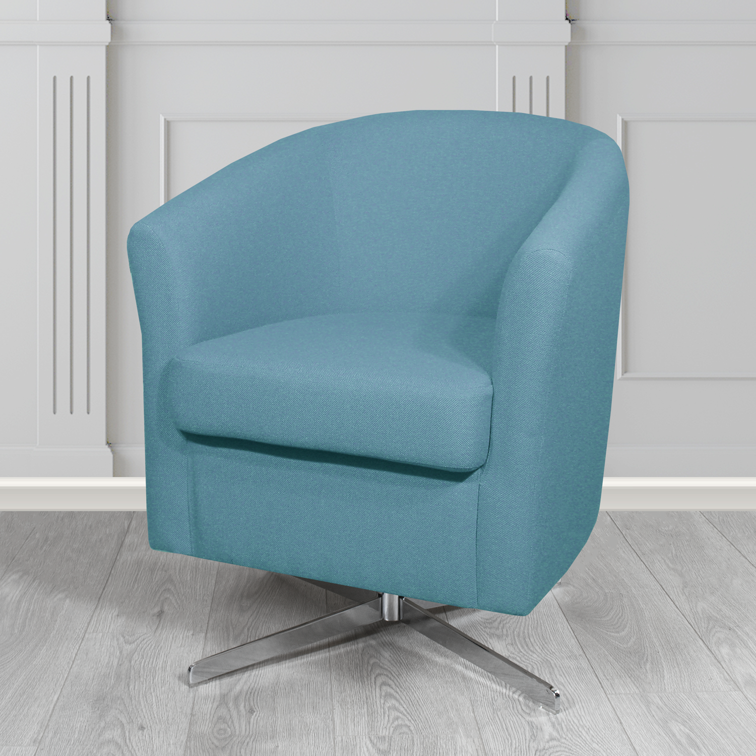 Cannes Swivel Tub Chair in Mainline Plus Crib 5 Fabric