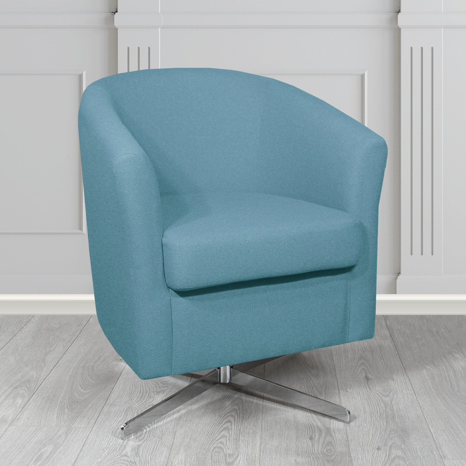 Cannes Swivel Tub Chair in Mainline Plus Crib 5 Fabric