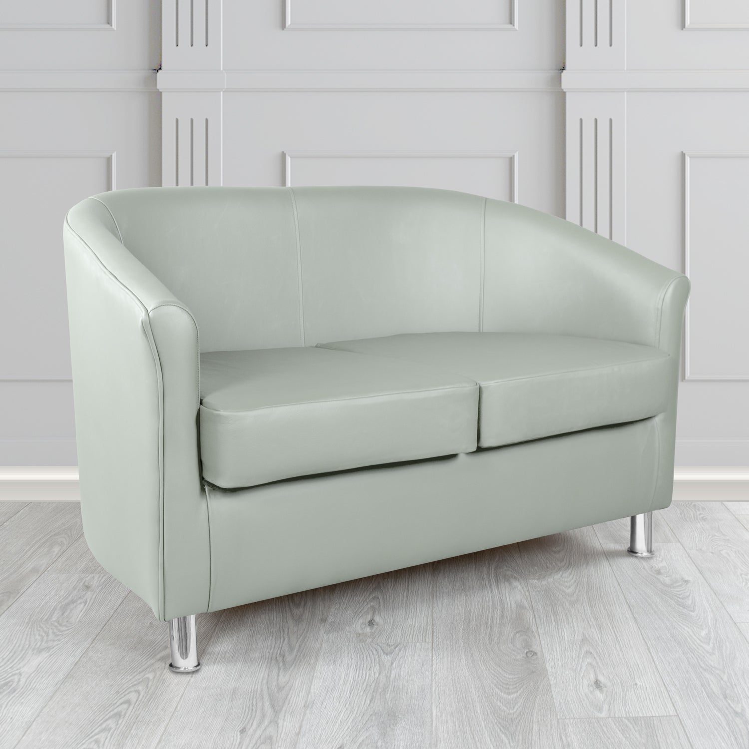 Como 2 Seater Tub Sofa in Cristina Marrone Maximo Antimicrobial Crib 5 Contract Faux Leather
