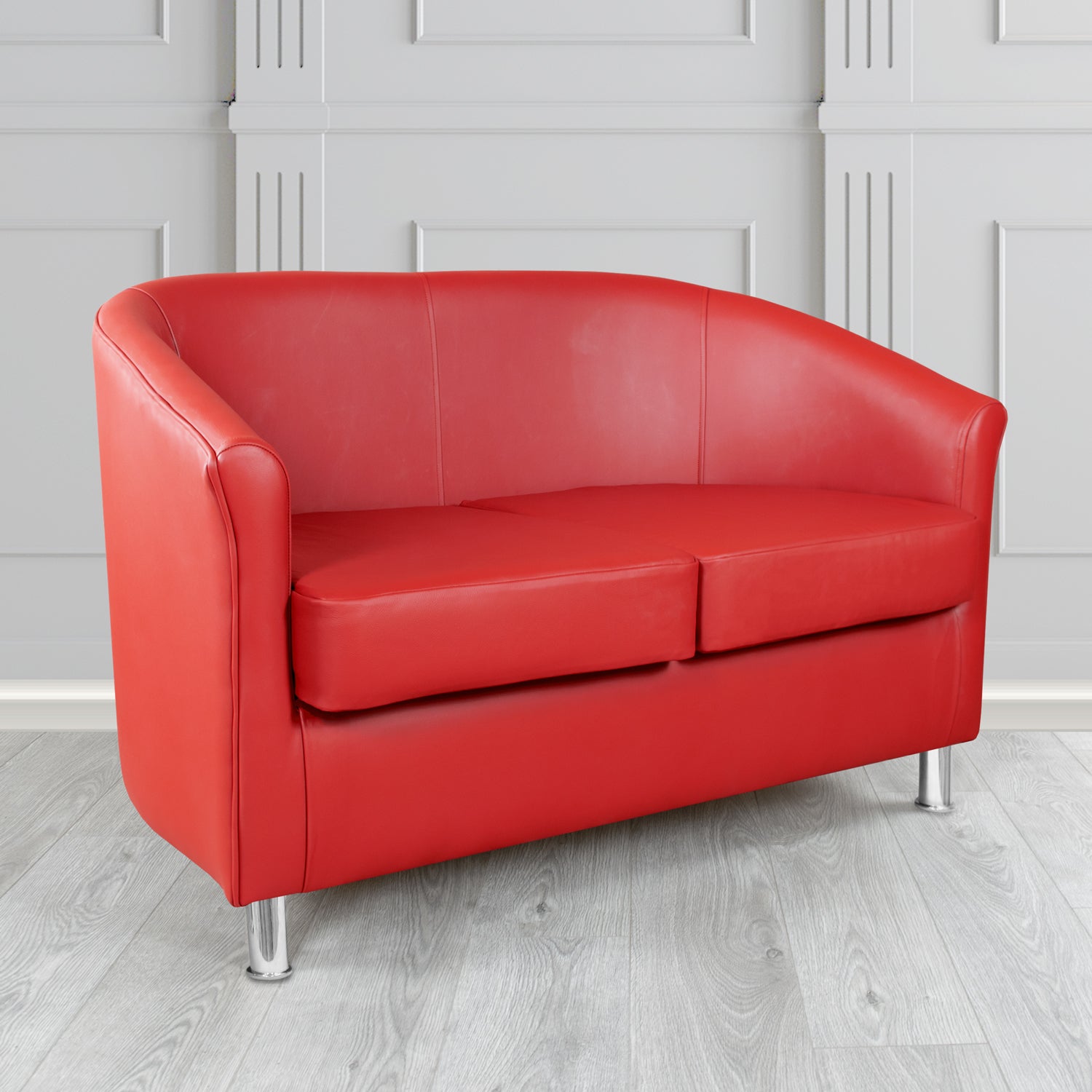 Como 2 Seater Tub Sofa in Crest Leather Vele Crib 5 Genuine Leather