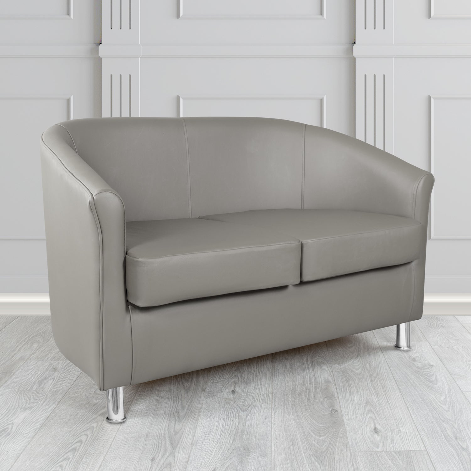 Como 2 Seater Tub Sofa in Crest Leather Vele Crib 5 Genuine Leather