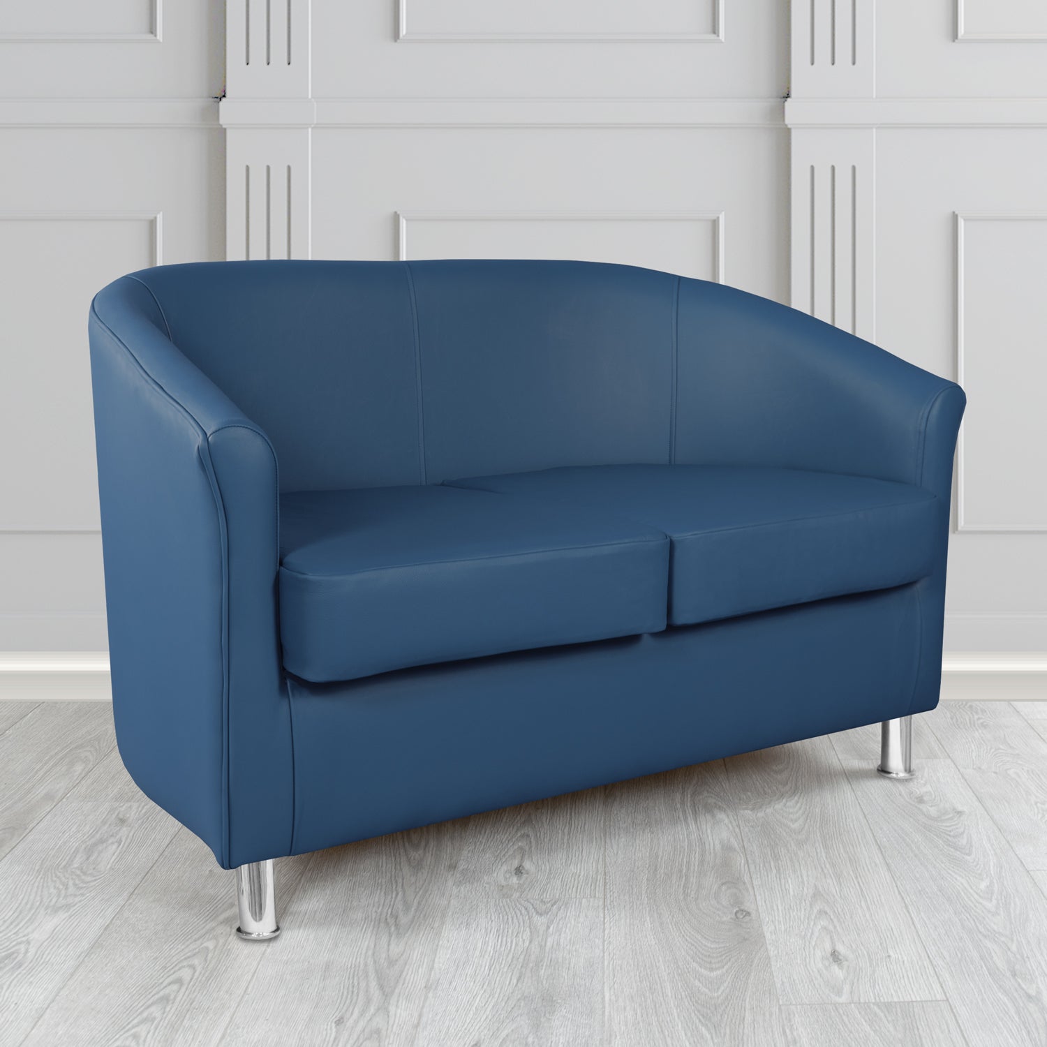 Como 2 Seater Tub Sofa in Crest Leather Vele Crib 5 Genuine Leather