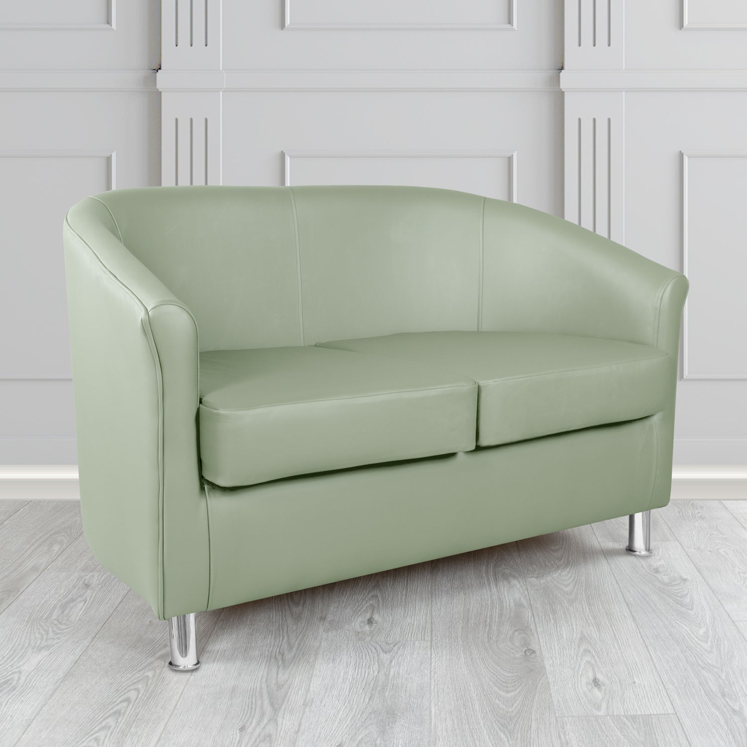 Como 2 Seater Tub Sofa in Crest Leather Vele Crib 5 Genuine Leather