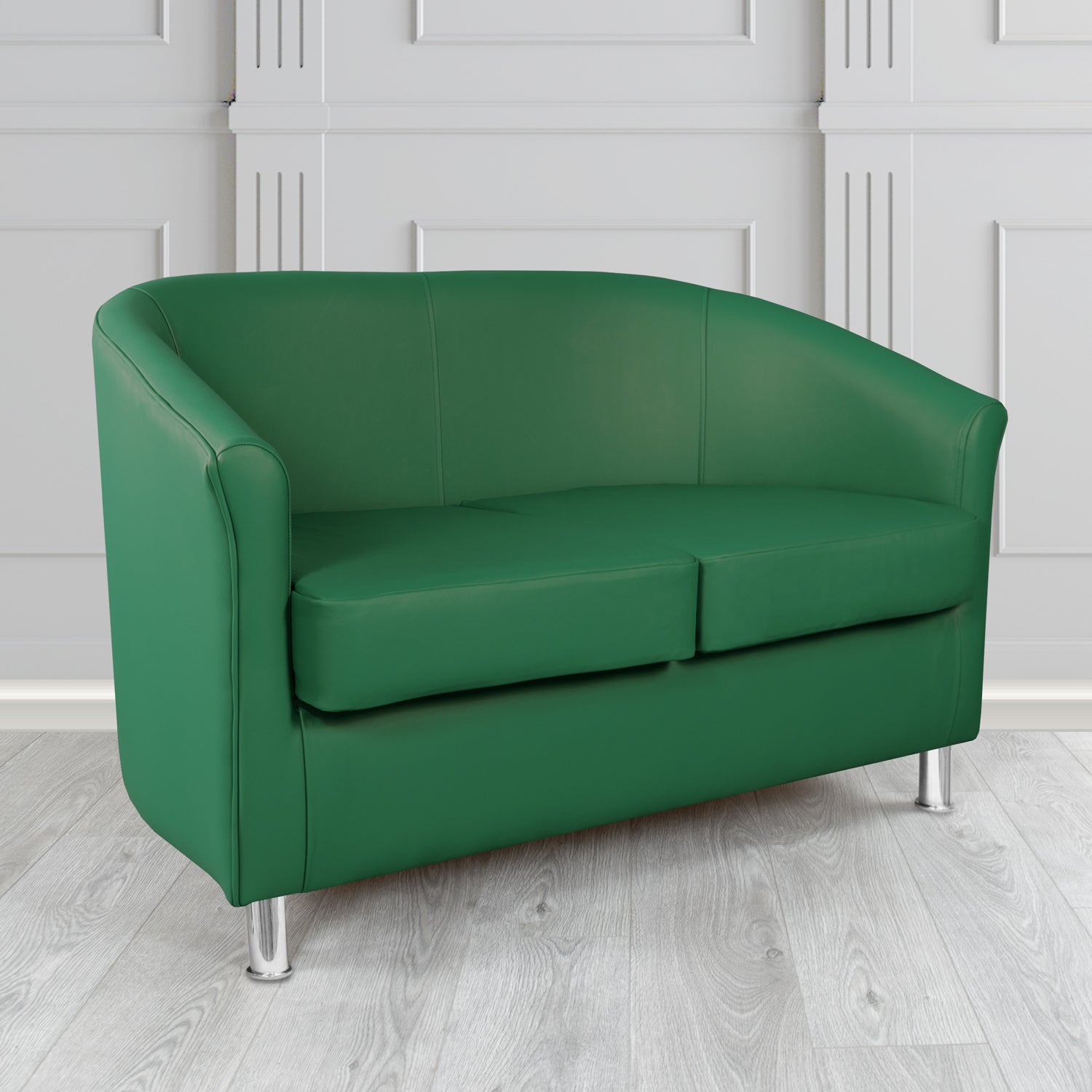 Como 2 Seater Tub Sofa in Crest Leather Vele Crib 5 Genuine Leather