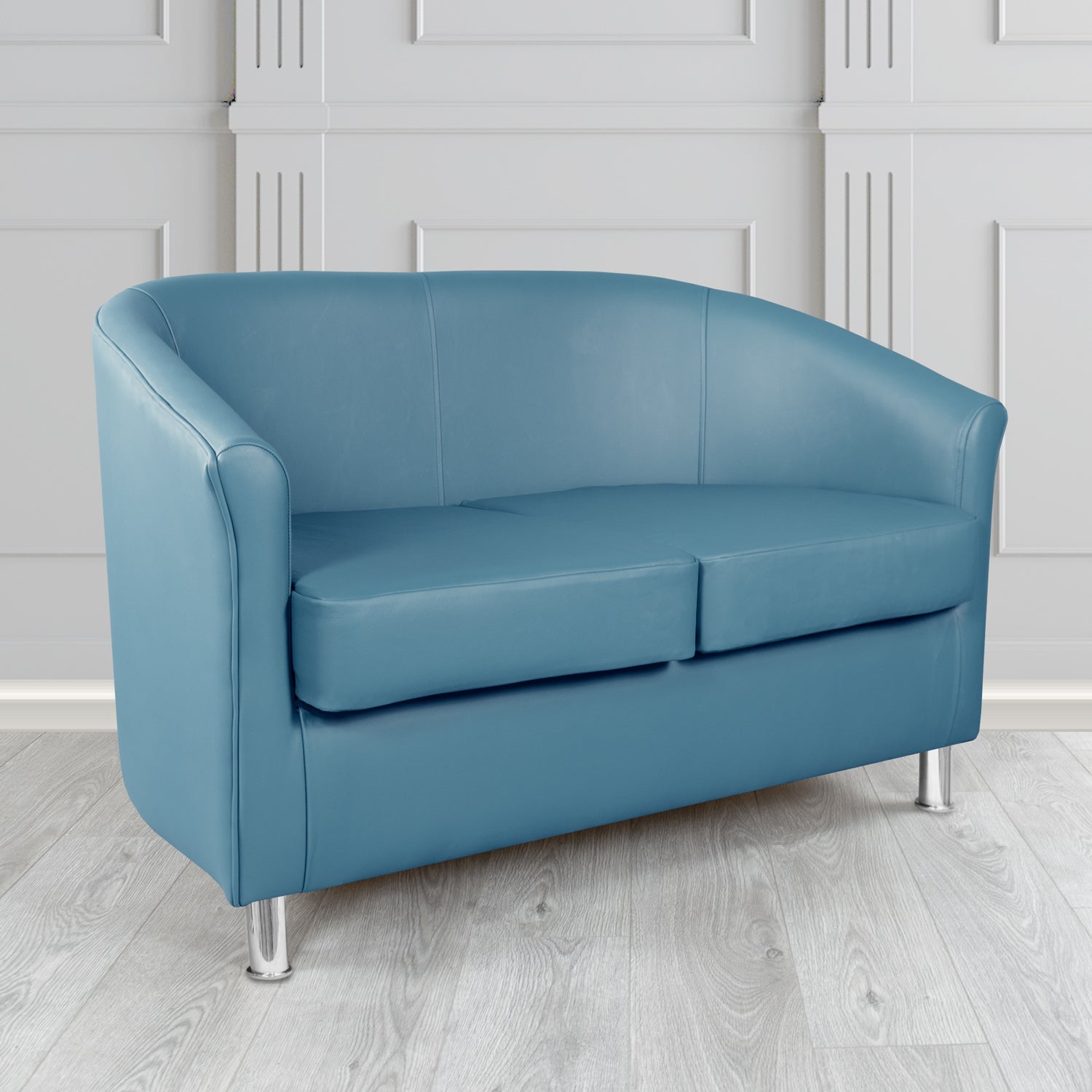 Como 2 Seater Tub Sofa in Crest Leather Vele Crib 5 Genuine Leather