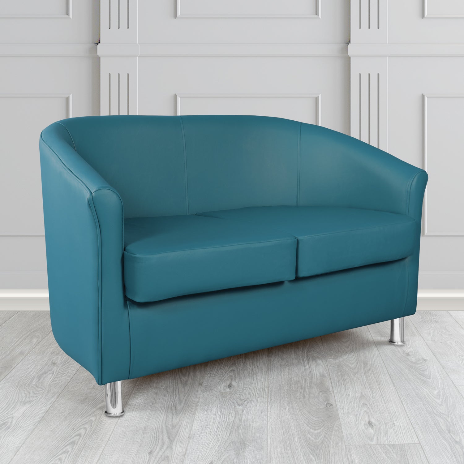 Como 2 Seater Tub Sofa in Crest Leather Vele Crib 5 Genuine Leather