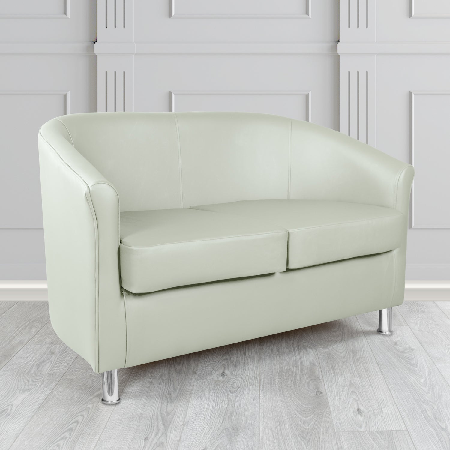 Como 2 Seater Tub Sofa in Crest Leather Vele Crib 5 Genuine Leather