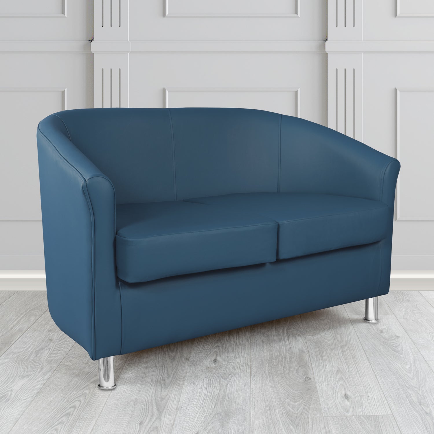 Como 2 Seater Tub Sofa in Crest Leather Vele Crib 5 Genuine Leather