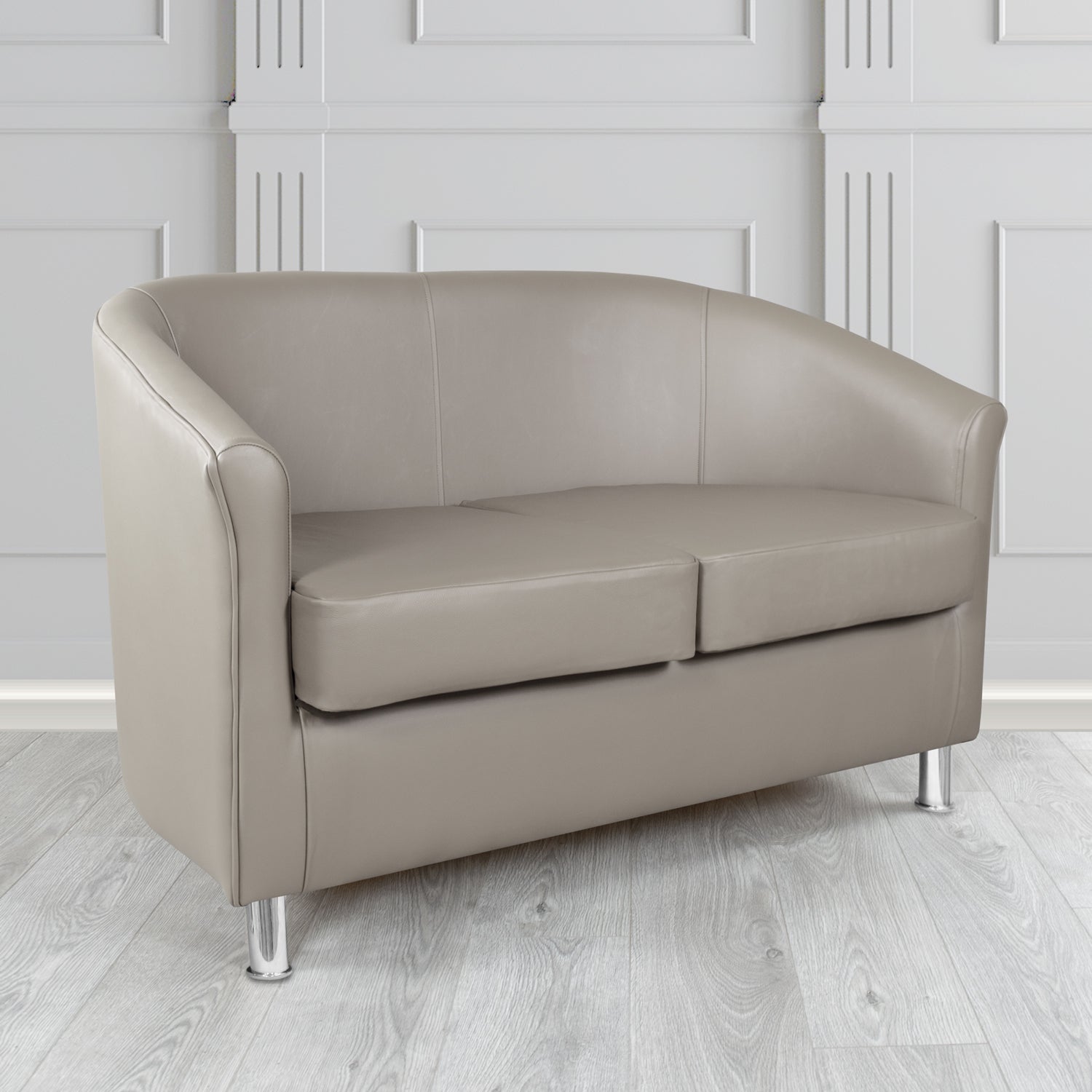 Como 2 Seater Tub Sofa in Crest Leather Vele Crib 5 Genuine Leather