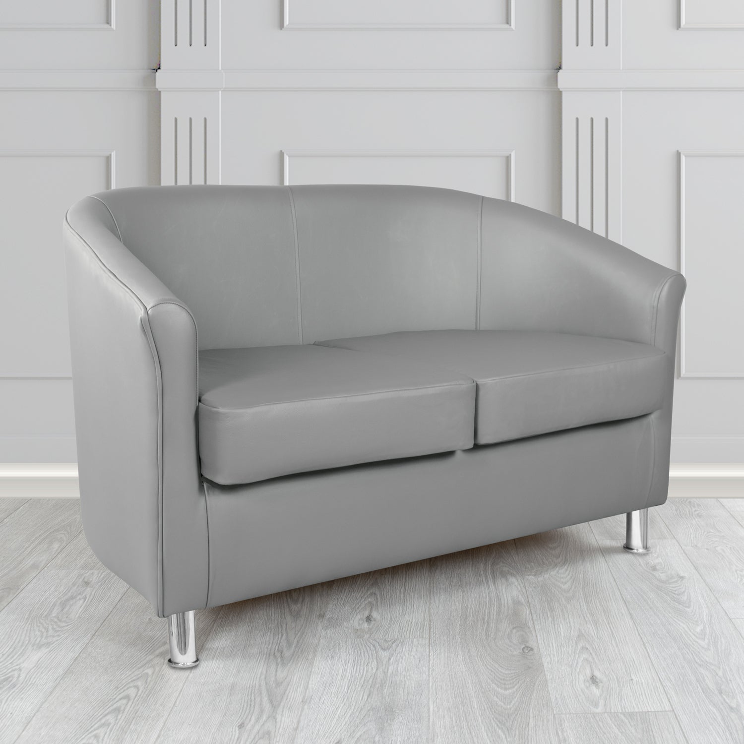 Como 2 Seater Tub Sofa in Crest Leather Vele Crib 5 Genuine Leather