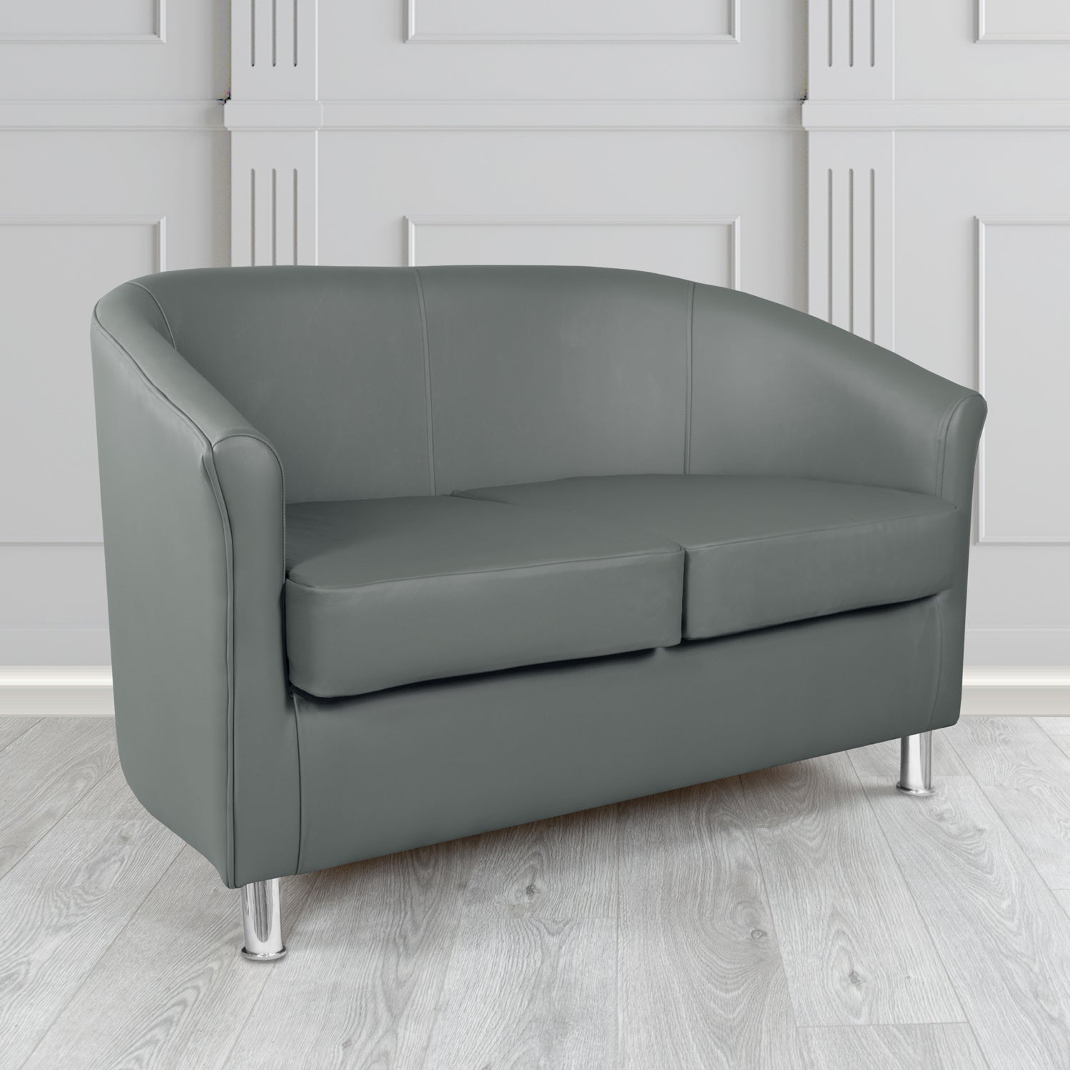 Como 2 Seater Tub Sofa in Crest Leather Vele Crib 5 Genuine Leather
