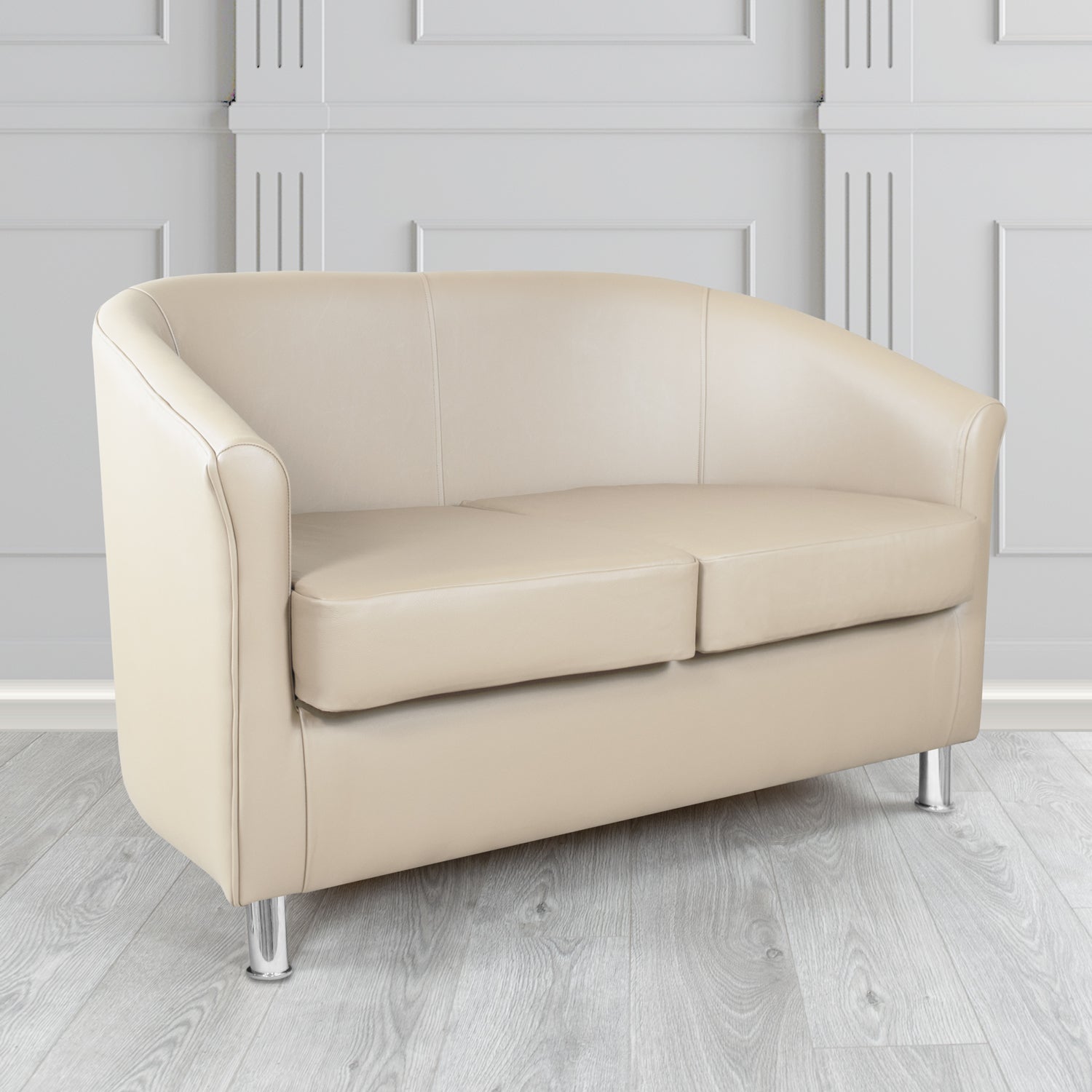 Como 2 Seater Tub Sofa in Crest Leather Vele Crib 5 Genuine Leather