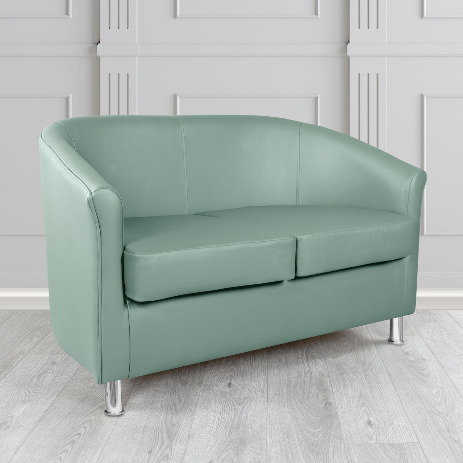 Como 2 Seater Tub Sofa in Crest Leather Vele Crib 5 Genuine Leather