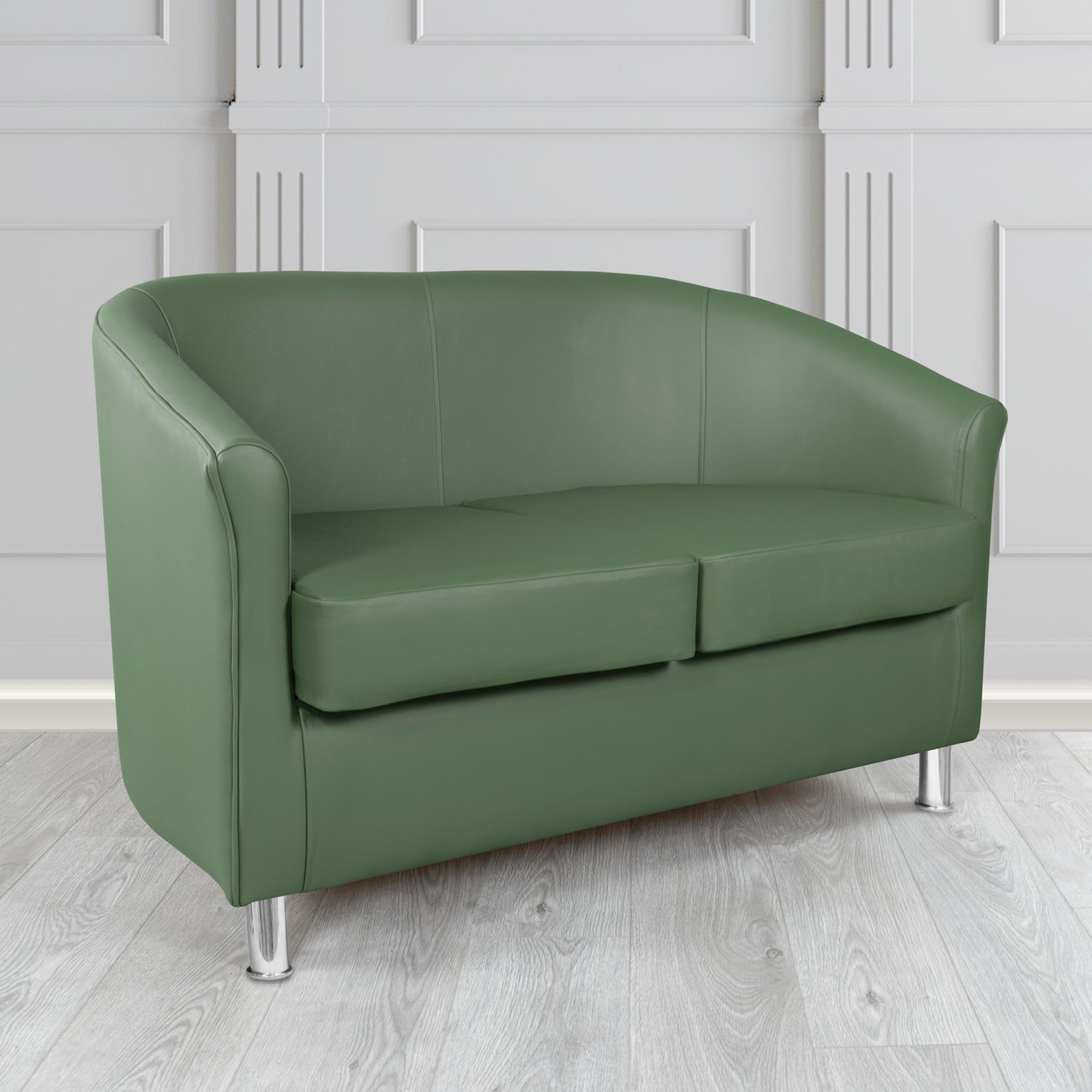 Como 2 Seater Tub Sofa in Crest Leather Vele Crib 5 Genuine Leather