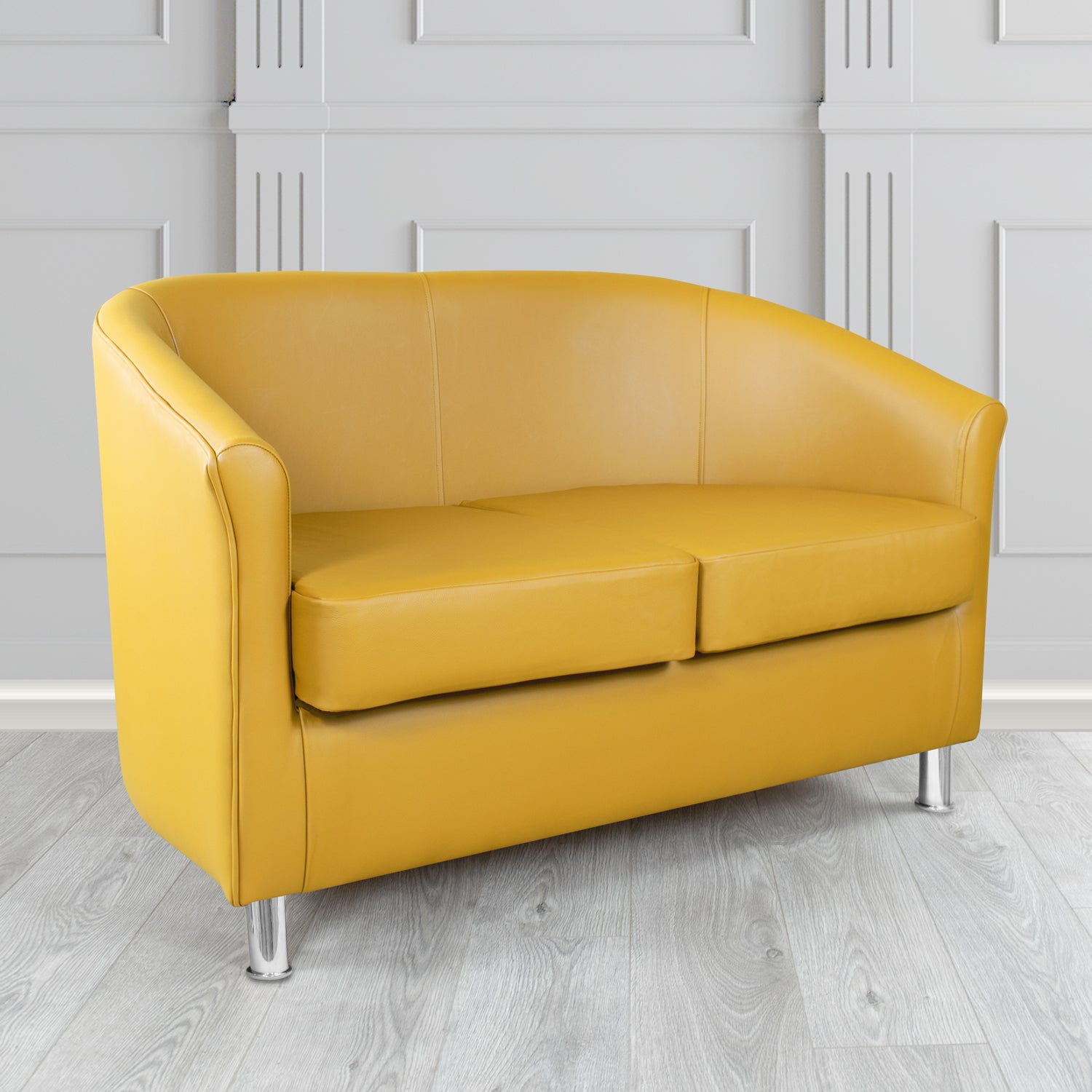 Como 2 Seater Tub Sofa in Crest Leather Vele Crib 5 Genuine Leather