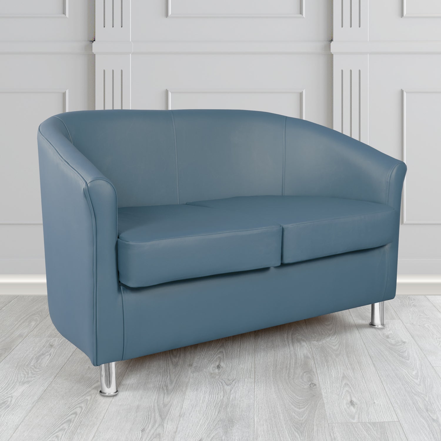 Como 2 Seater Tub Sofa in Crest Leather Vele Crib 5 Genuine Leather