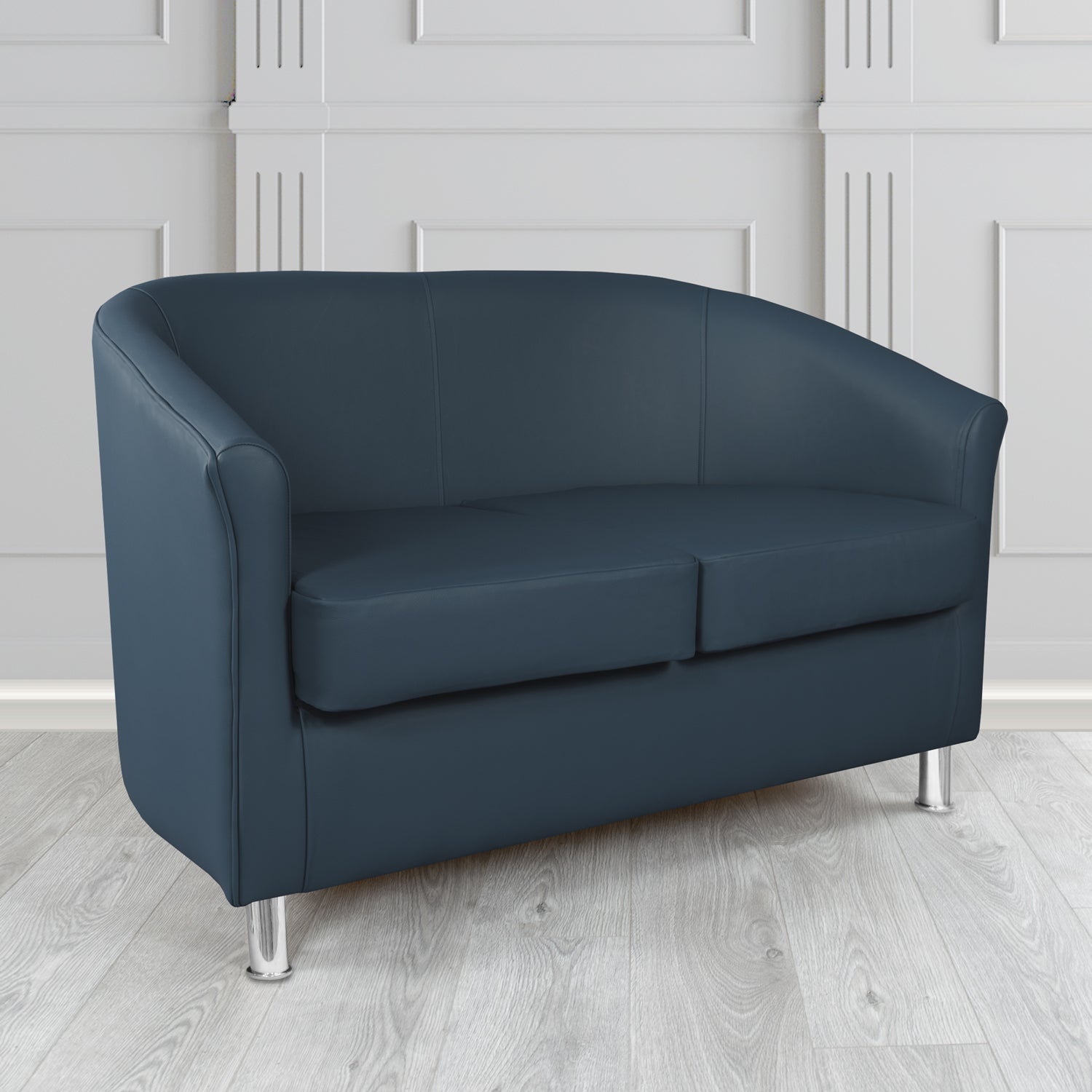 Como 2 Seater Tub Sofa in Crest Leather Vele Crib 5 Genuine Leather