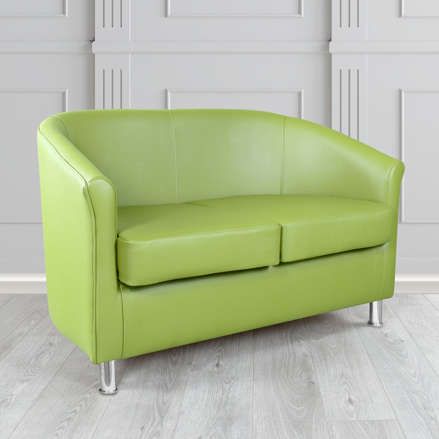Como 2 Seater Tub Sofa in Crest Leather Vele Crib 5 Genuine Leather