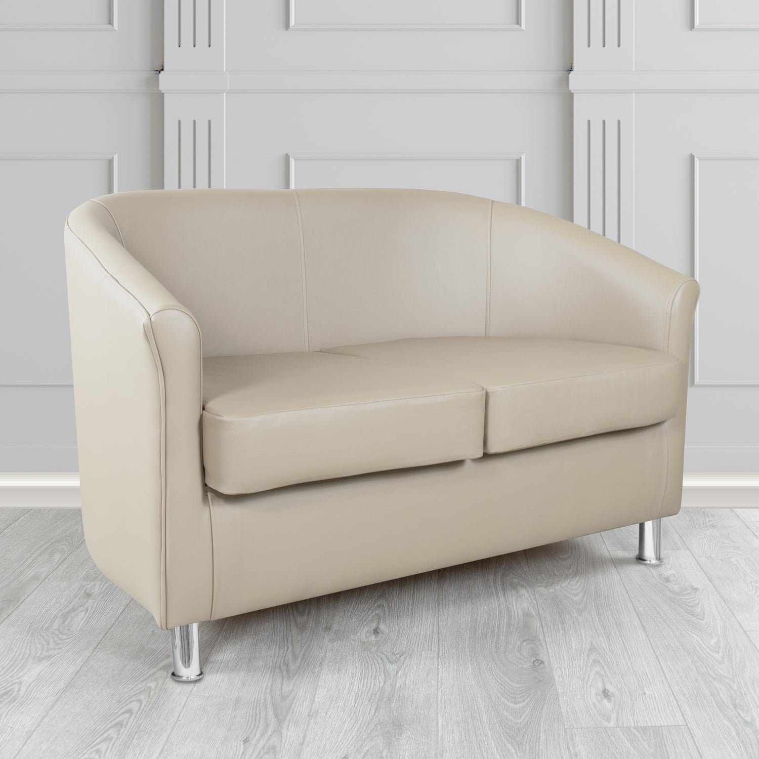 Como 2 Seater Tub Sofa in Crest Leather Vele Crib 5 Genuine Leather
