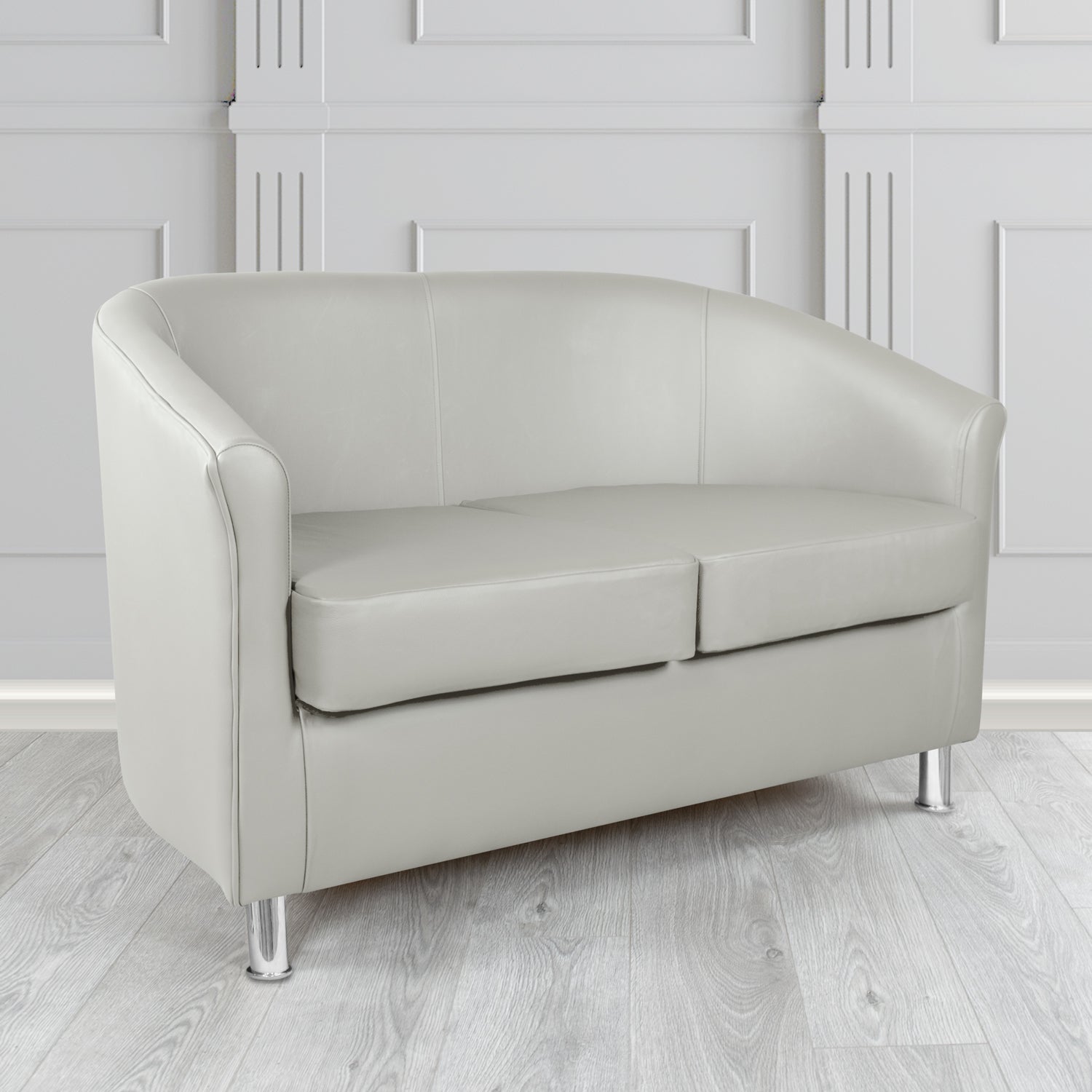 Como 2 Seater Tub Sofa in Crest Leather Vele Crib 5 Genuine Leather