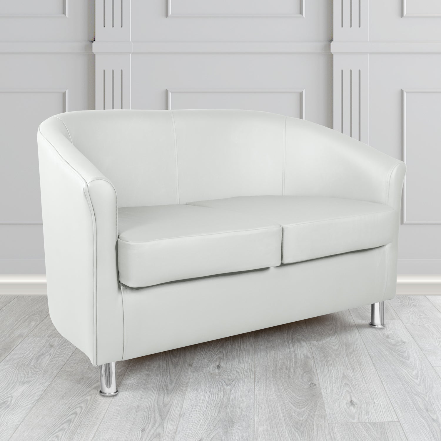 Como 2 Seater Tub Sofa in Crest Leather Vele Crib 5 Genuine Leather