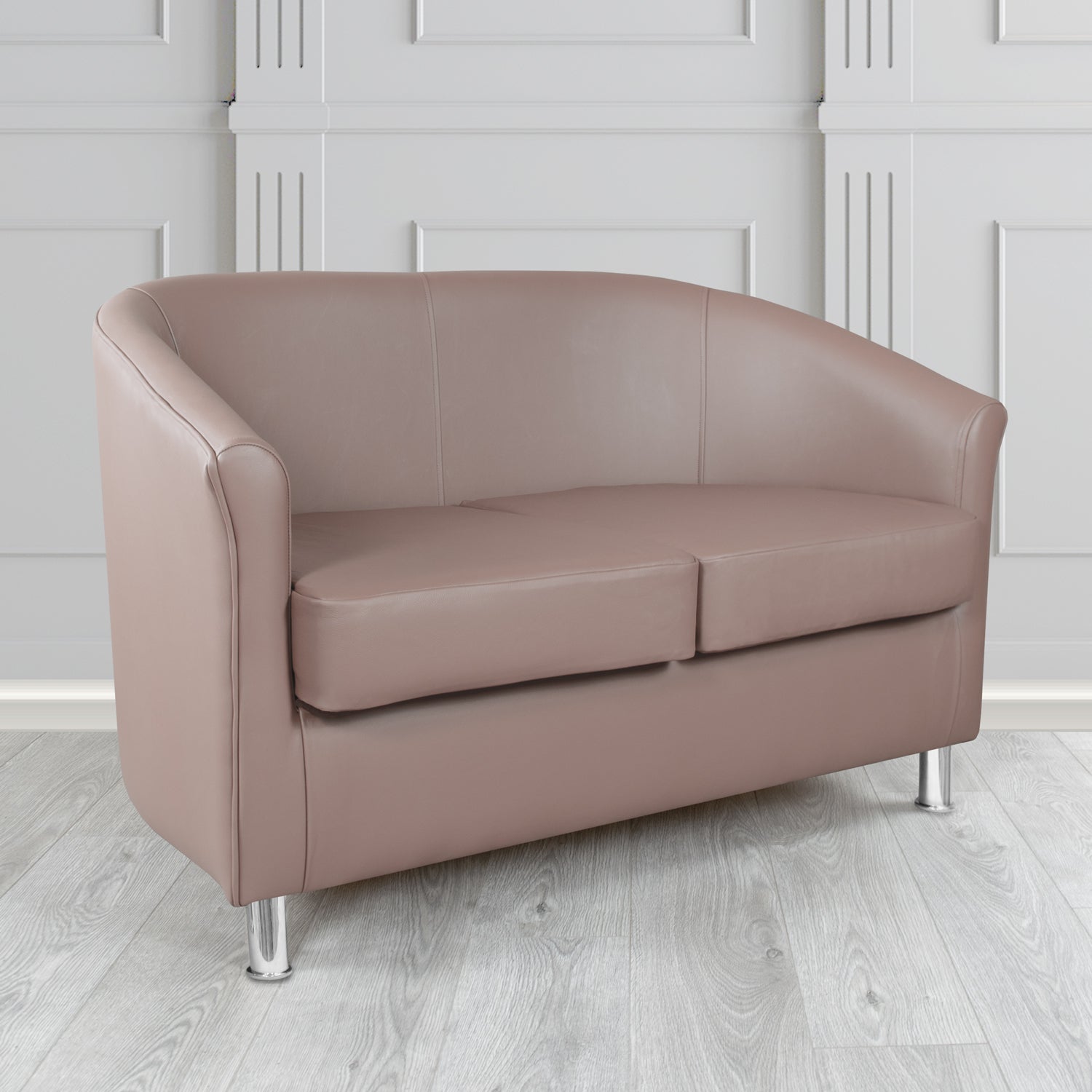 Como 2 Seater Tub Sofa in Crest Leather Vele Crib 5 Genuine Leather