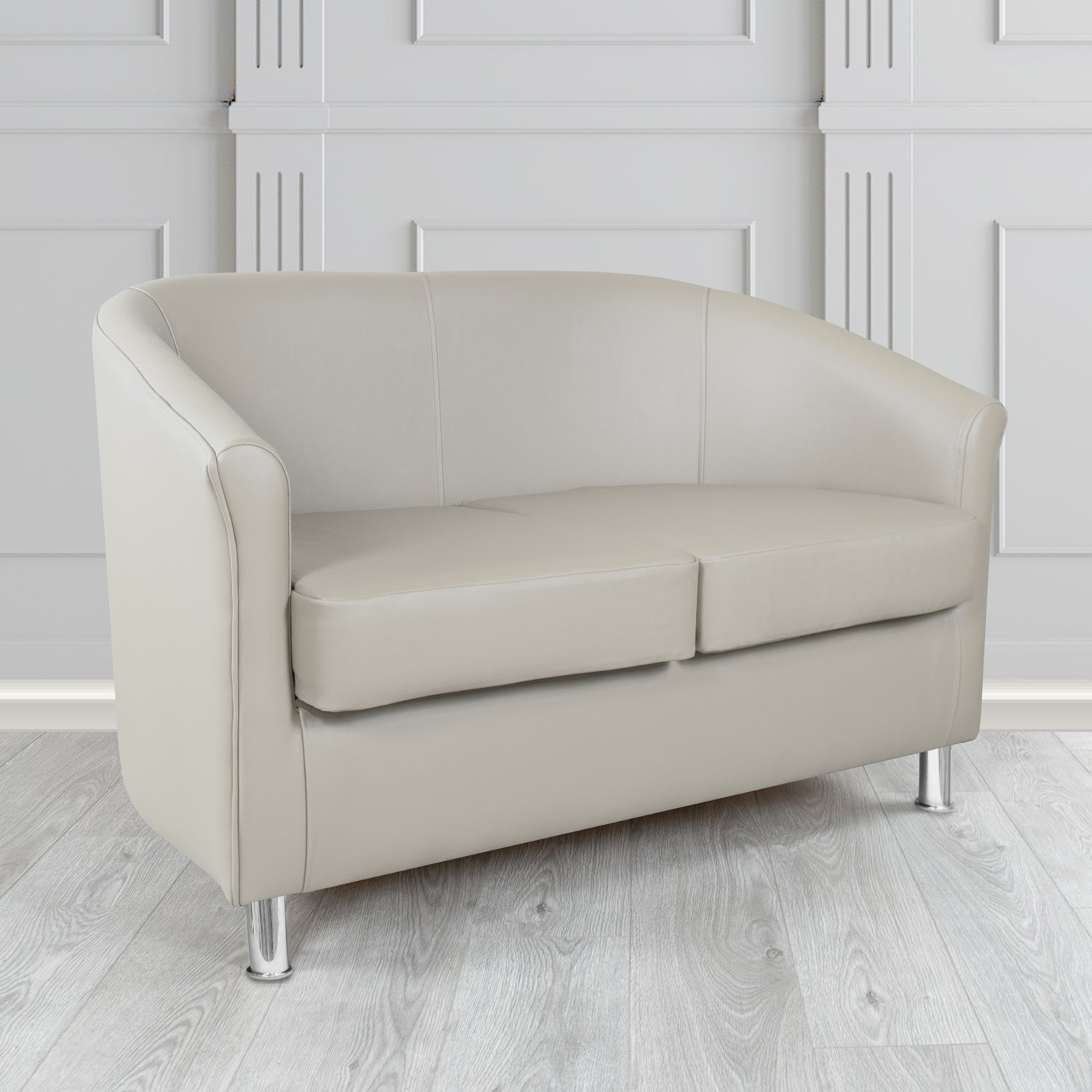 Como 2 Seater Tub Sofa in Crest Leather Vele Crib 5 Genuine Leather