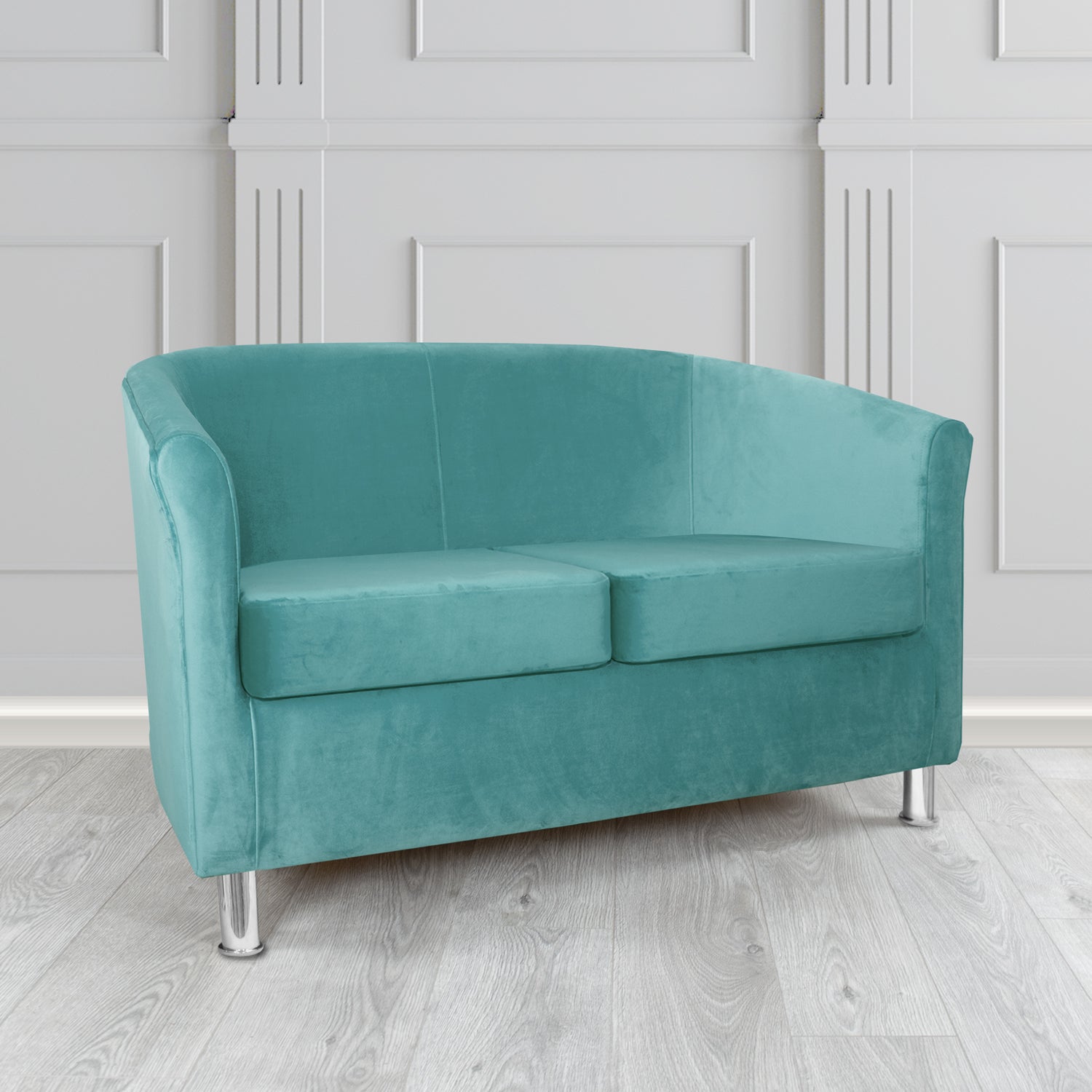 Como 2 Seater Tub Sofa in Warwick Plush Velvet Fabric