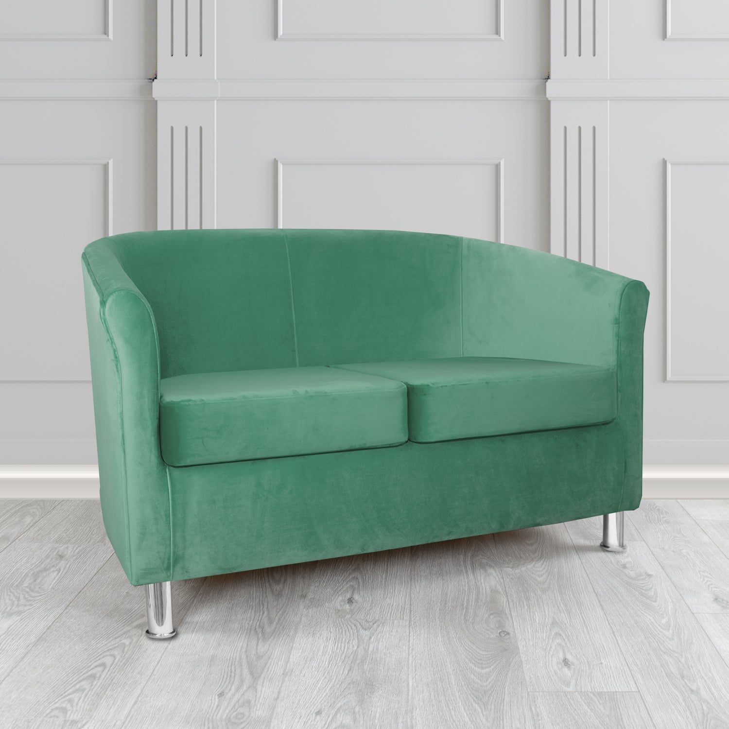 Como 2 Seater Tub Sofa in Warwick Plush Velvet Fabric