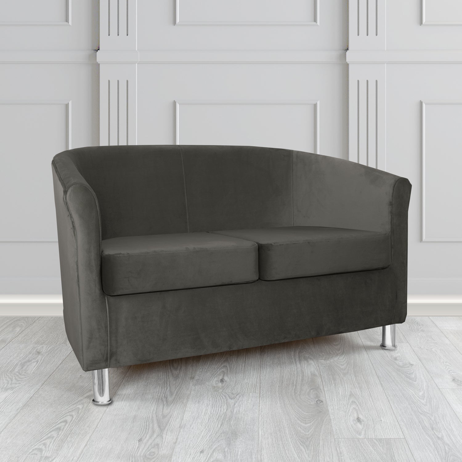 Como 2 Seater Tub Sofa in Warwick Plush Velvet Fabric