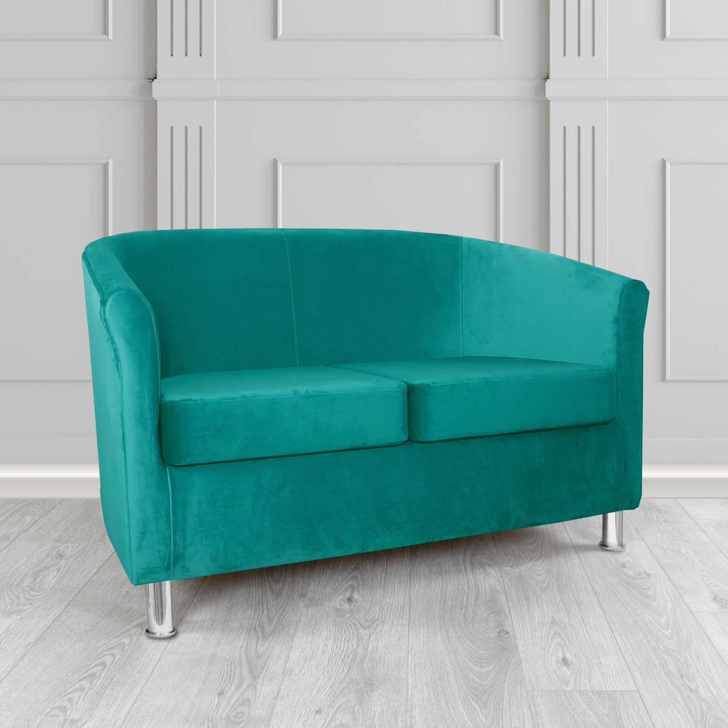 Como 2 Seater Tub Sofa in Warwick Plush Velvet Fabric