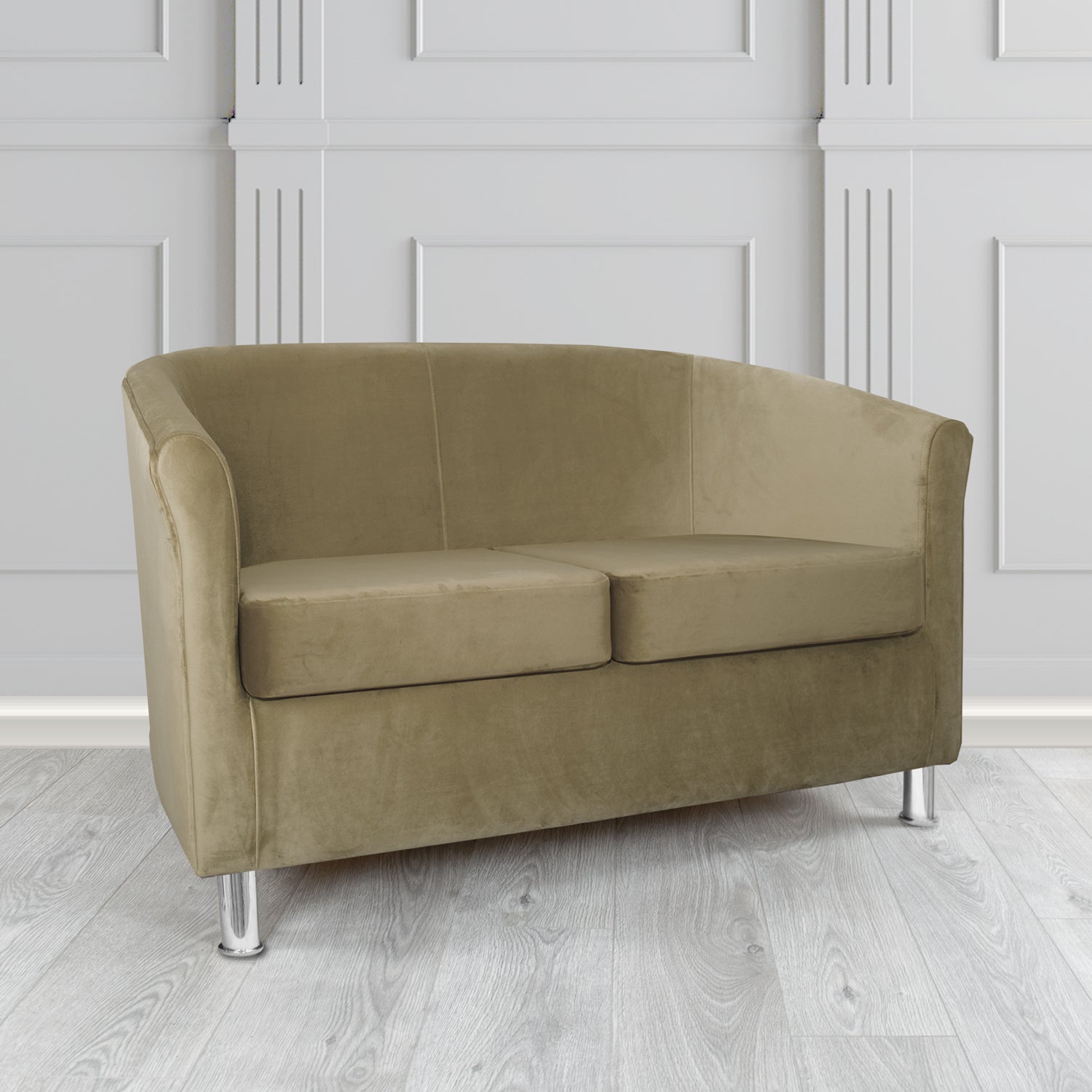 Como 2 Seater Tub Sofa in Warwick Plush Velvet Fabric