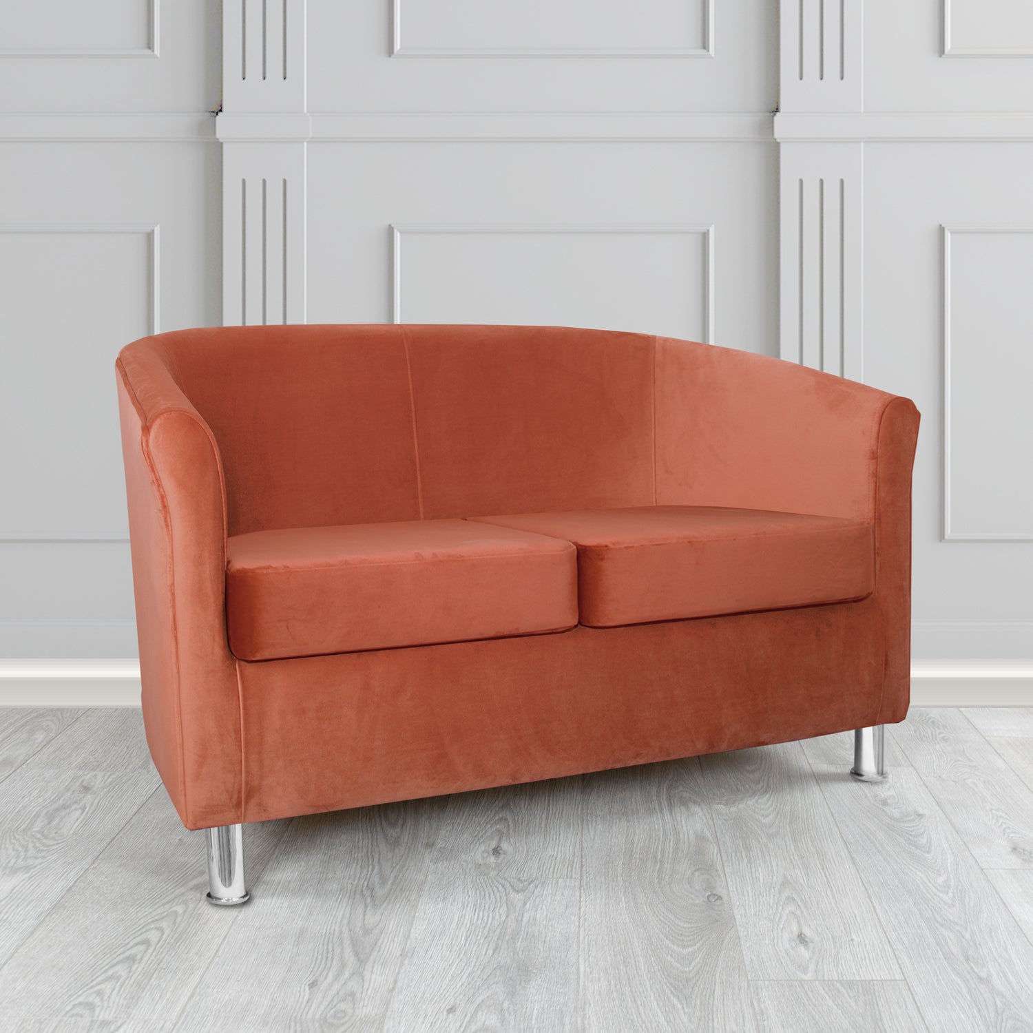 Como 2 Seater Tub Sofa in Warwick Plush Velvet Fabric