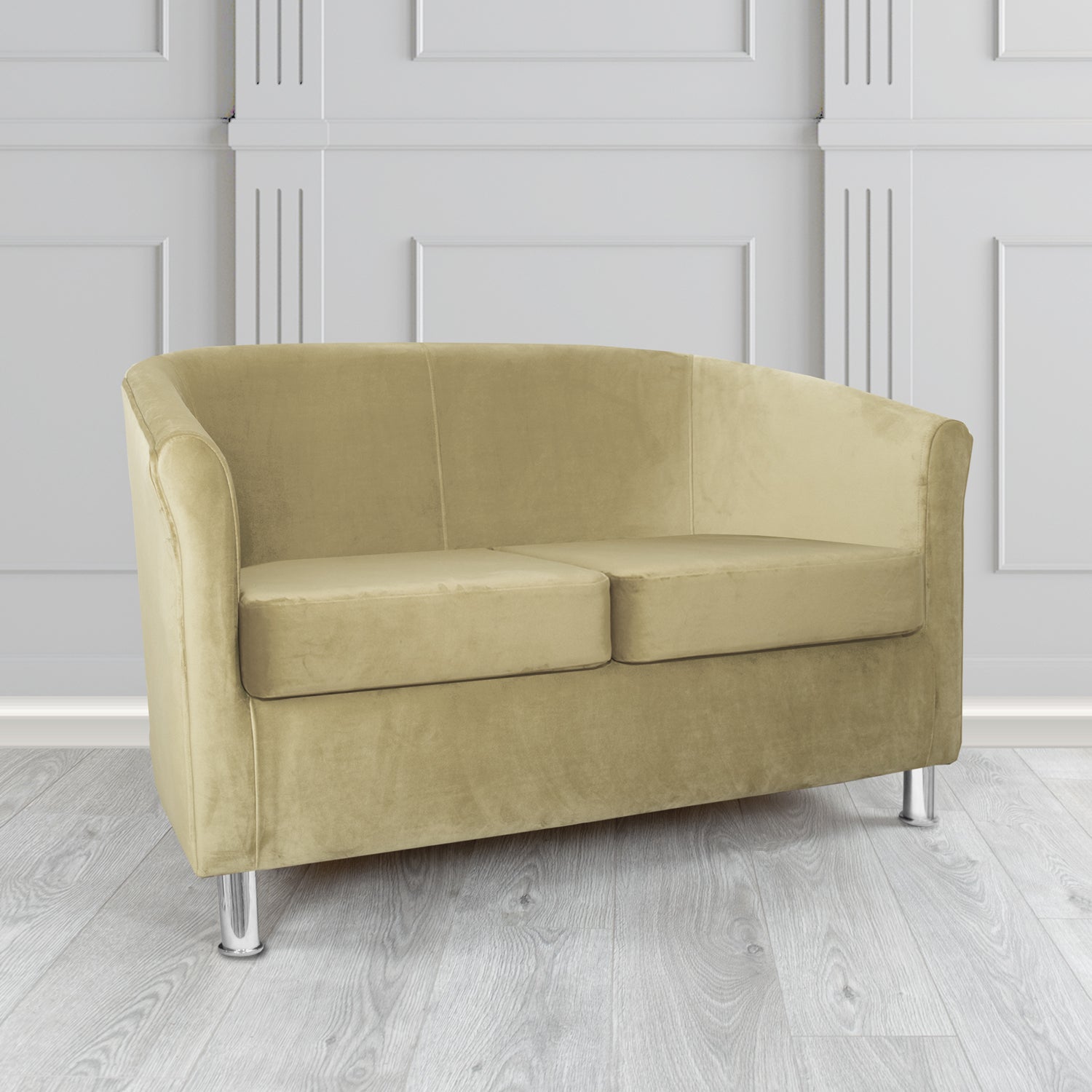 Como 2 Seater Tub Sofa in Warwick Plush Velvet Fabric