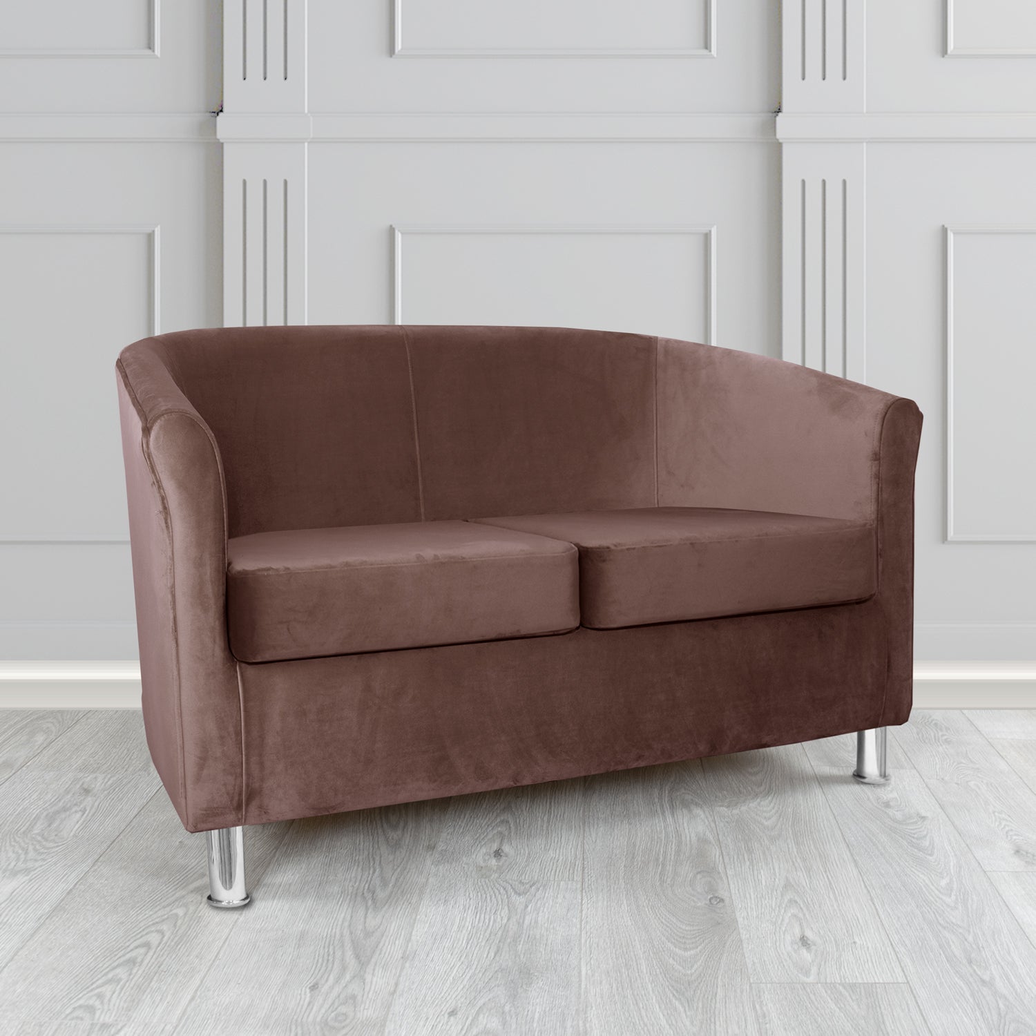 Como 2 Seater Tub Sofa in Warwick Plush Velvet Fabric