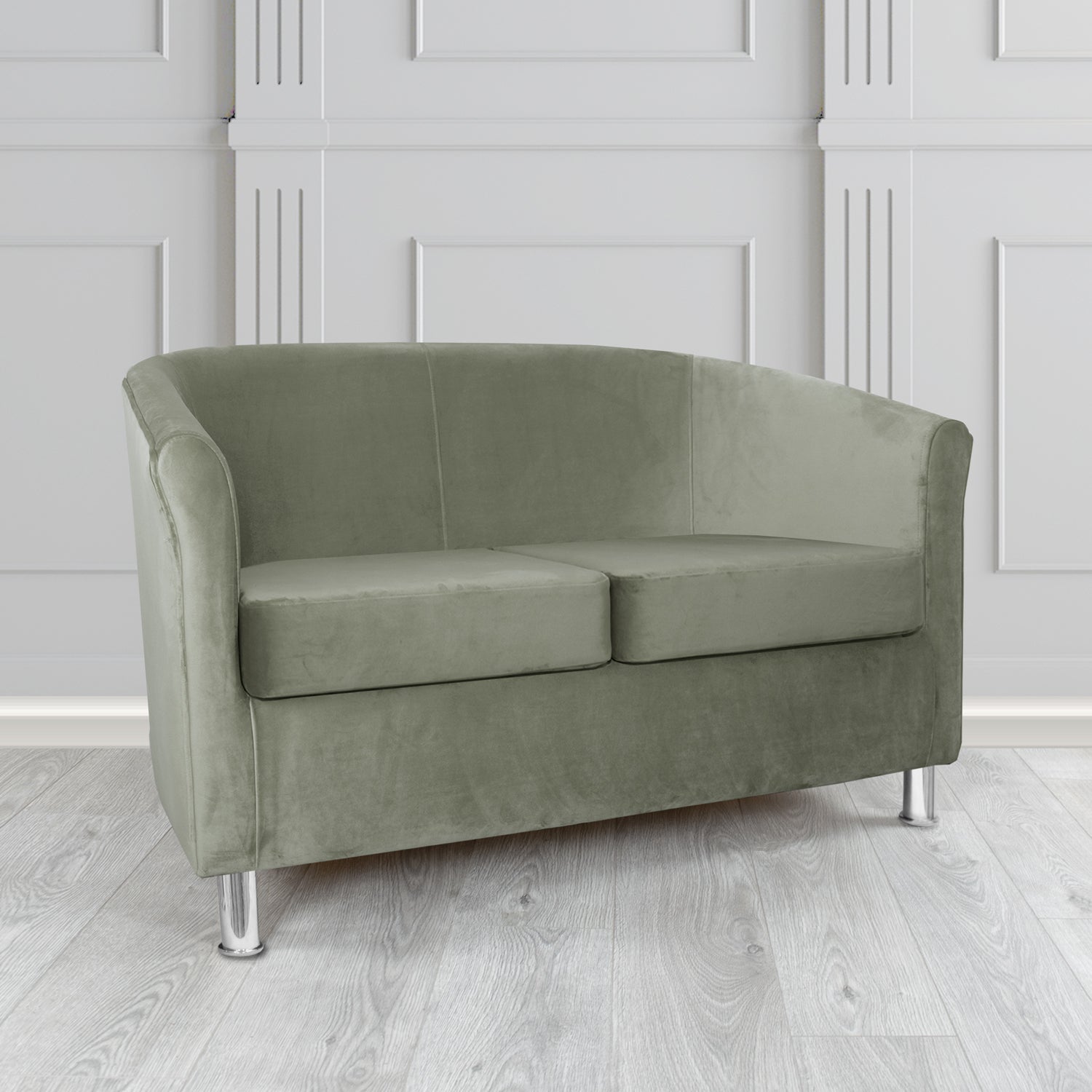 Como 2 Seater Tub Sofa in Warwick Plush Velvet Fabric