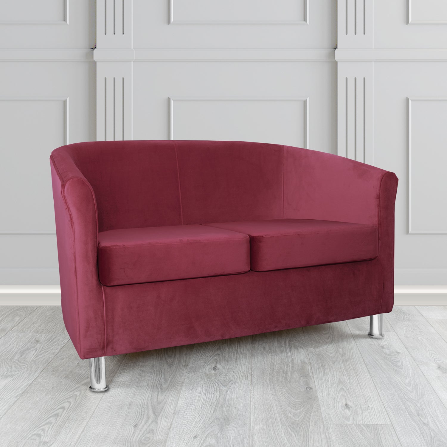 Como 2 Seater Tub Sofa in Warwick Plush Velvet Fabric