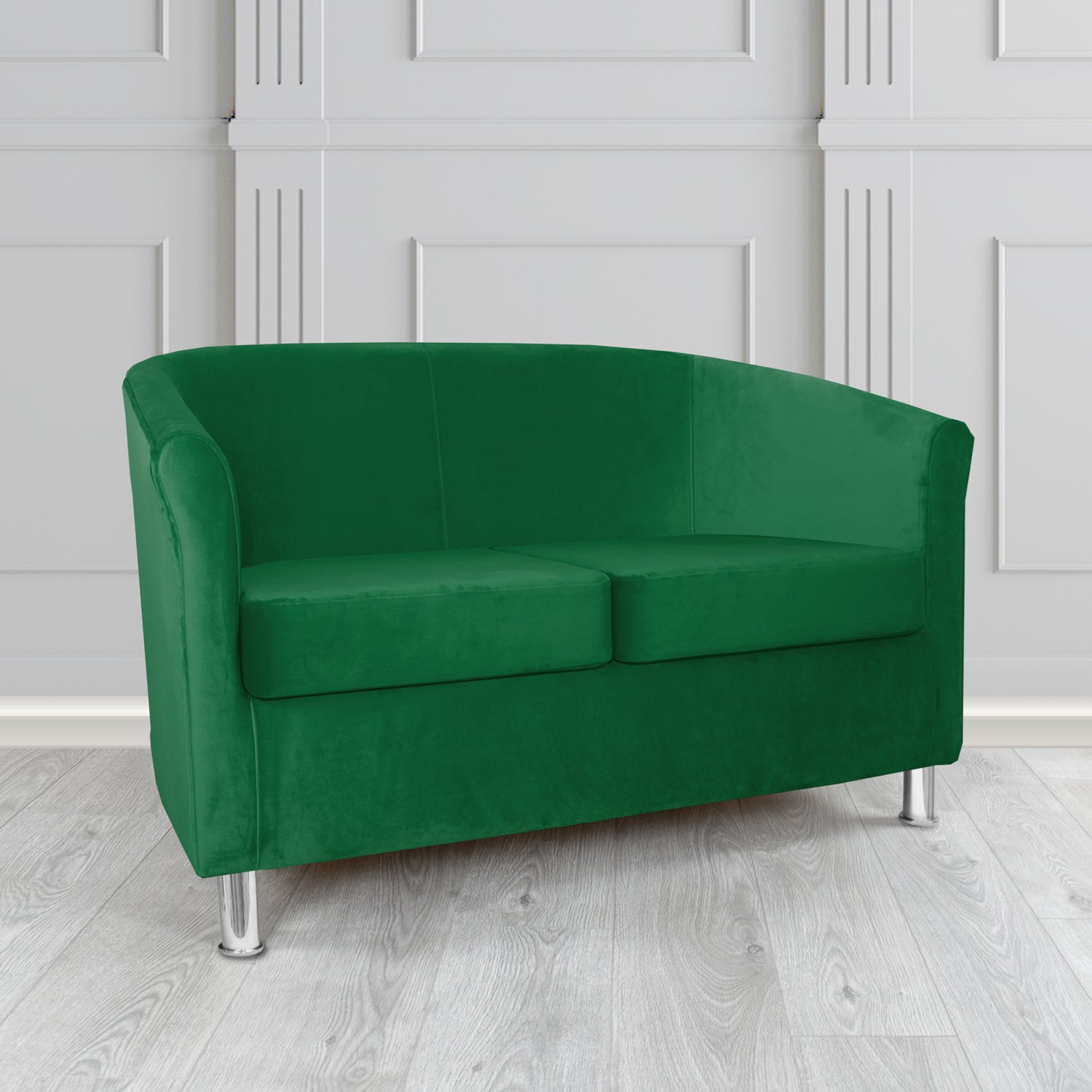 Como 2 Seater Tub Sofa in Warwick Plush Velvet Fabric