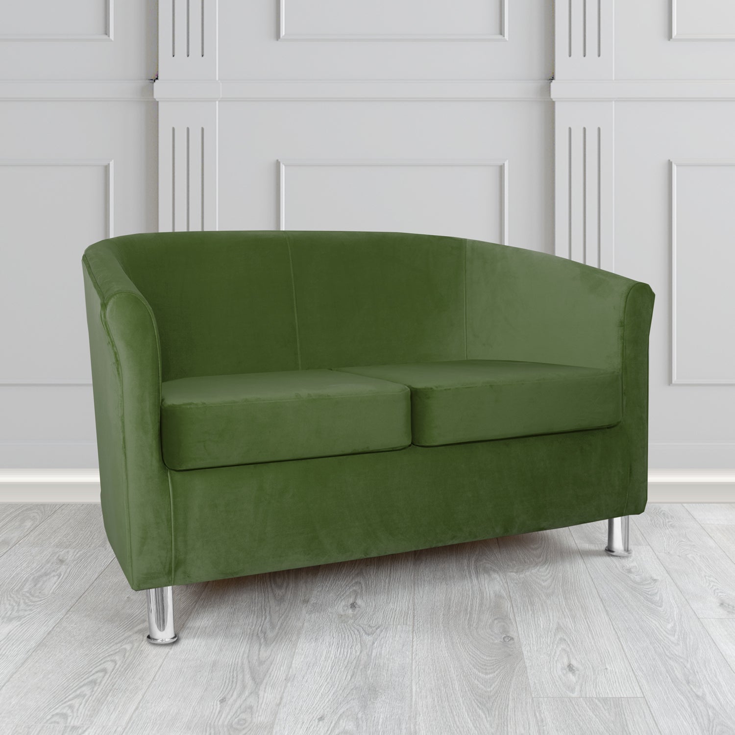 Como 2 Seater Tub Sofa in Warwick Plush Velvet Fabric