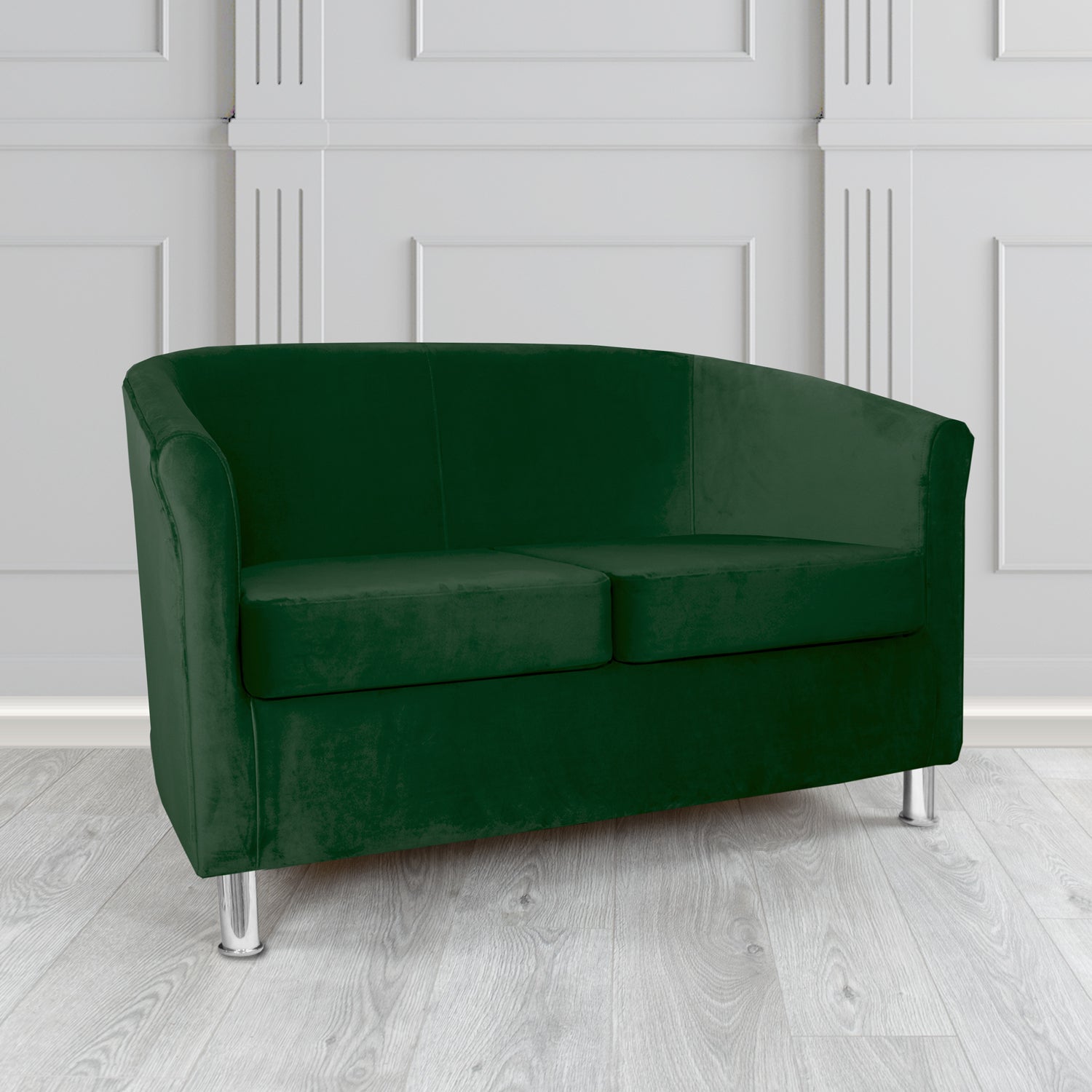 Como 2 Seater Tub Sofa in Warwick Plush Velvet Fabric