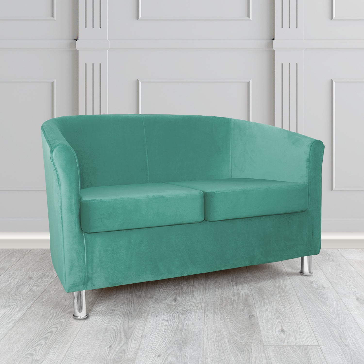 Como 2 Seater Tub Sofa in Warwick Plush Velvet Fabric