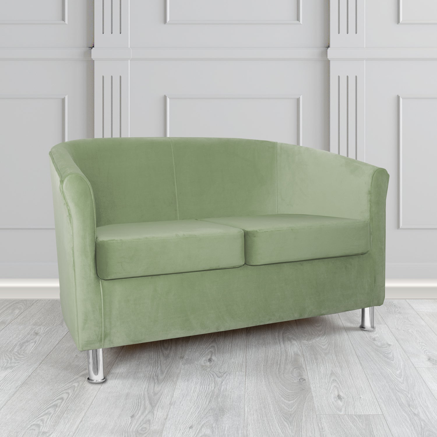 Como 2 Seater Tub Sofa in Warwick Plush Velvet Fabric